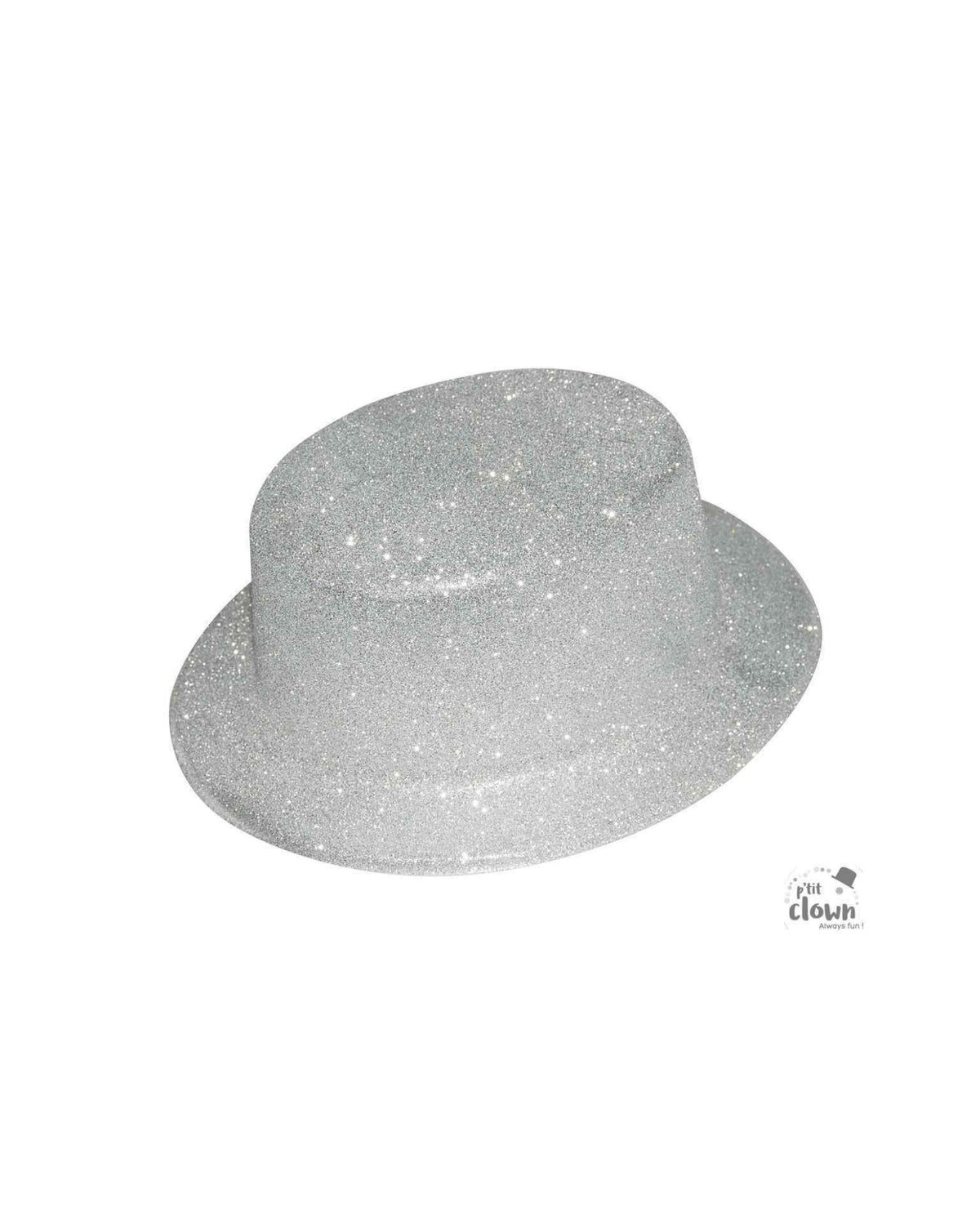 Silver hat with glitter for adults