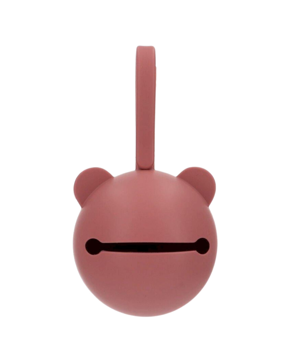 Pacifier Holder Teddy, Brick Dust