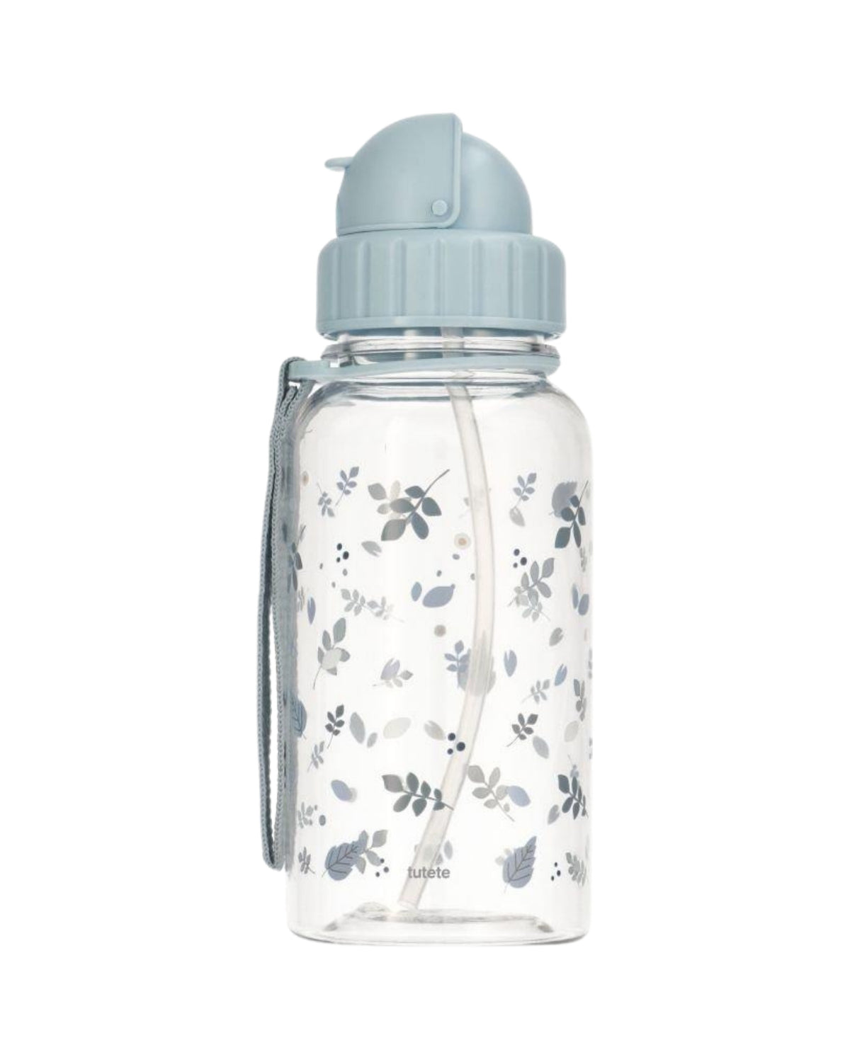 Blade drinking bottle with straw, Blue