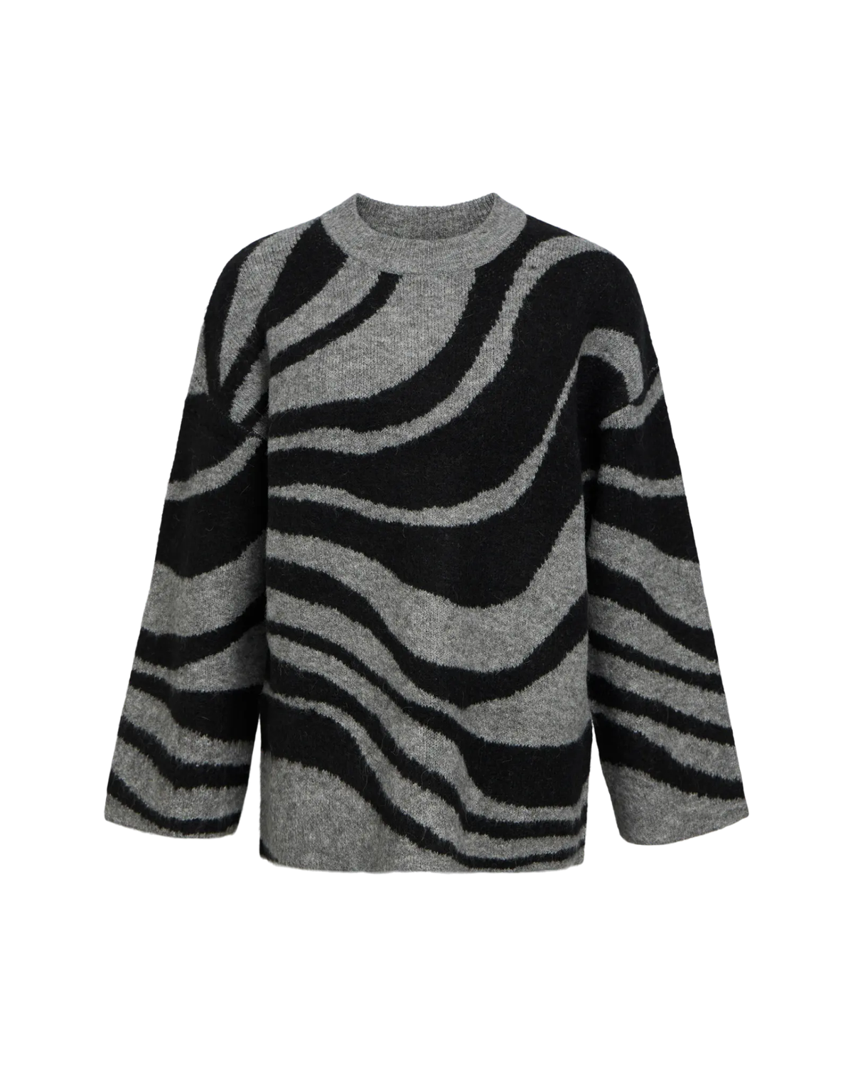 Grå - medium grey - Striktrøje - Object - 23044637