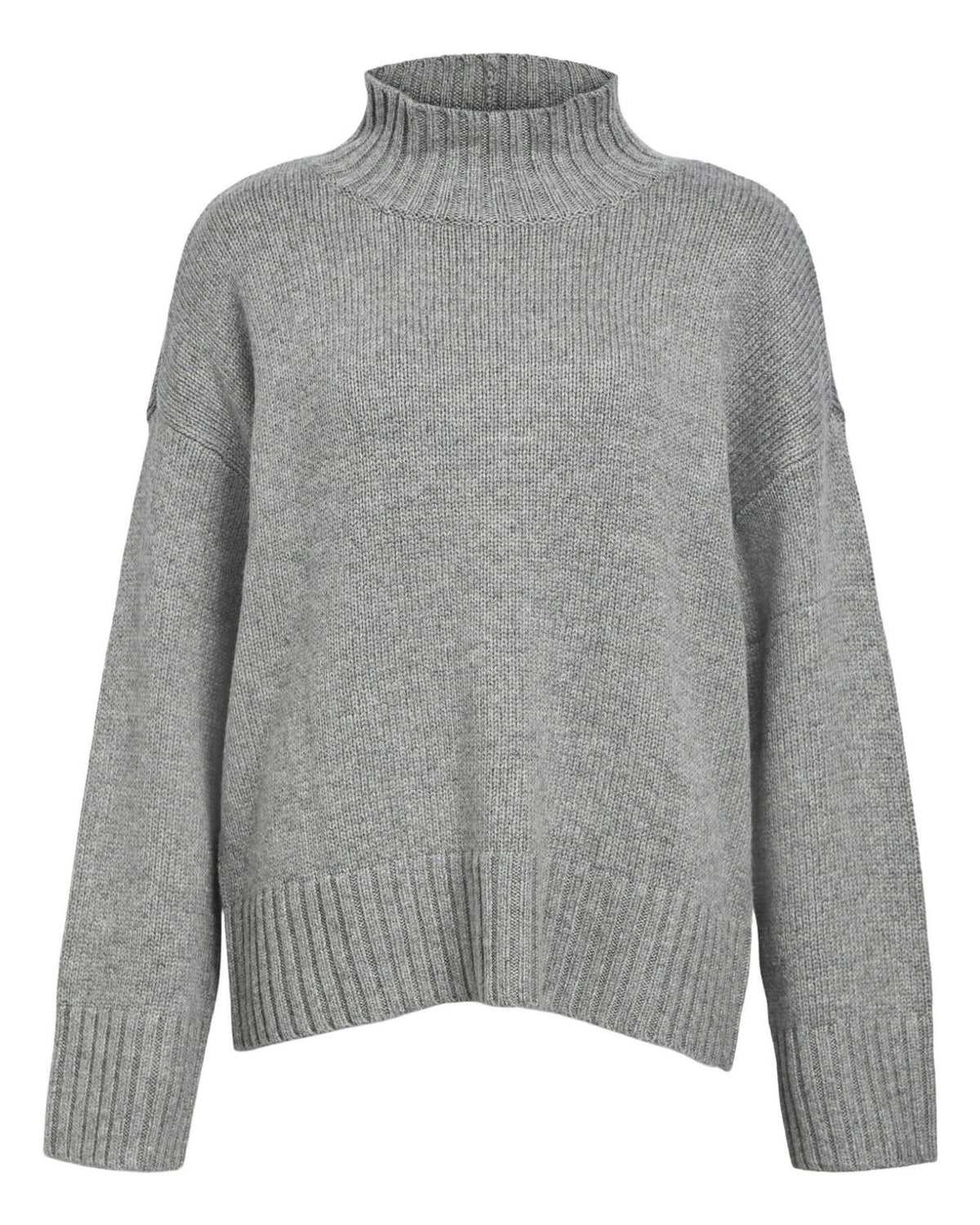 Grey - medium grey - Object - knit sweater - Wool - Cashmere - 23044659
