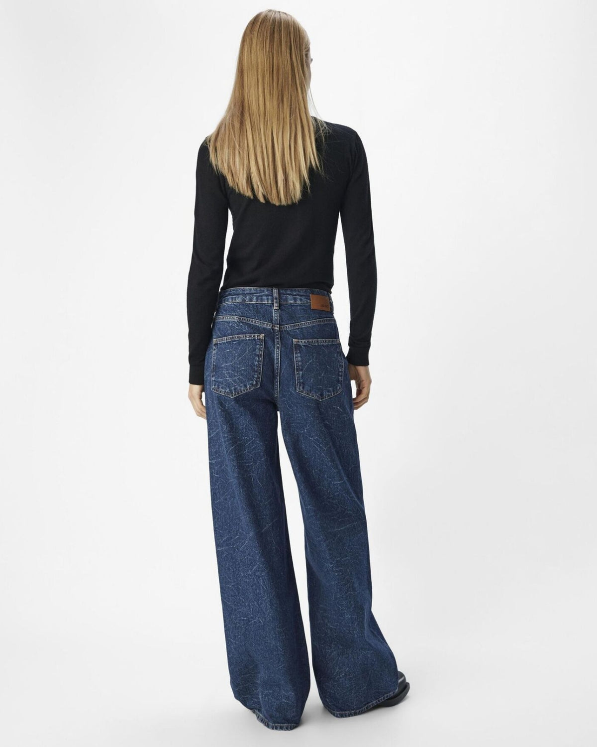 Blå - dark blue denim - Object - jeans - 23046220