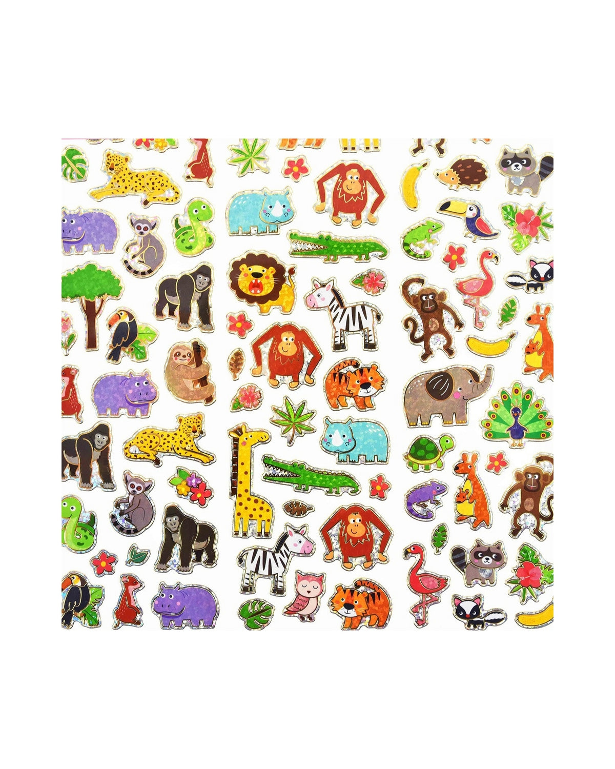Wild animal stickers 1 sheet