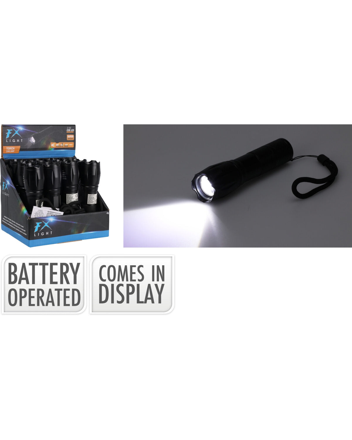 Zoom-lommelygte i aluminium – 300 lumen