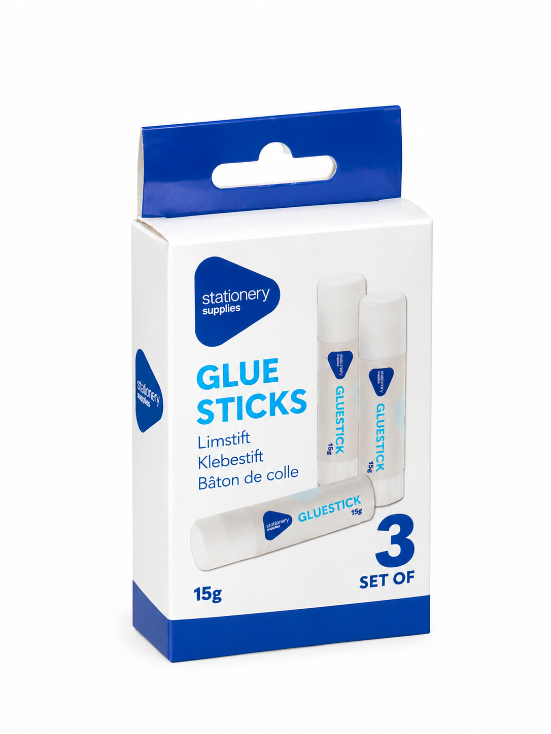 Sæt med 3 limstifter á 15 g