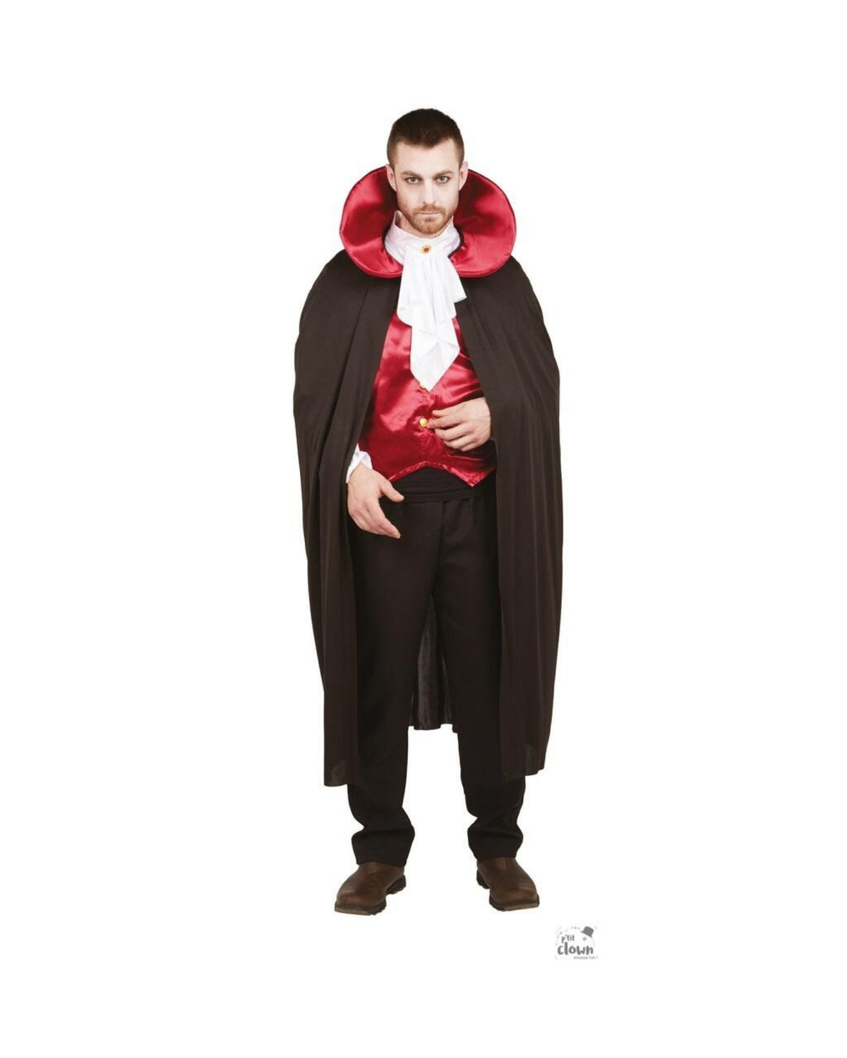 Vampyr kostume rød/sort S/M til voksne