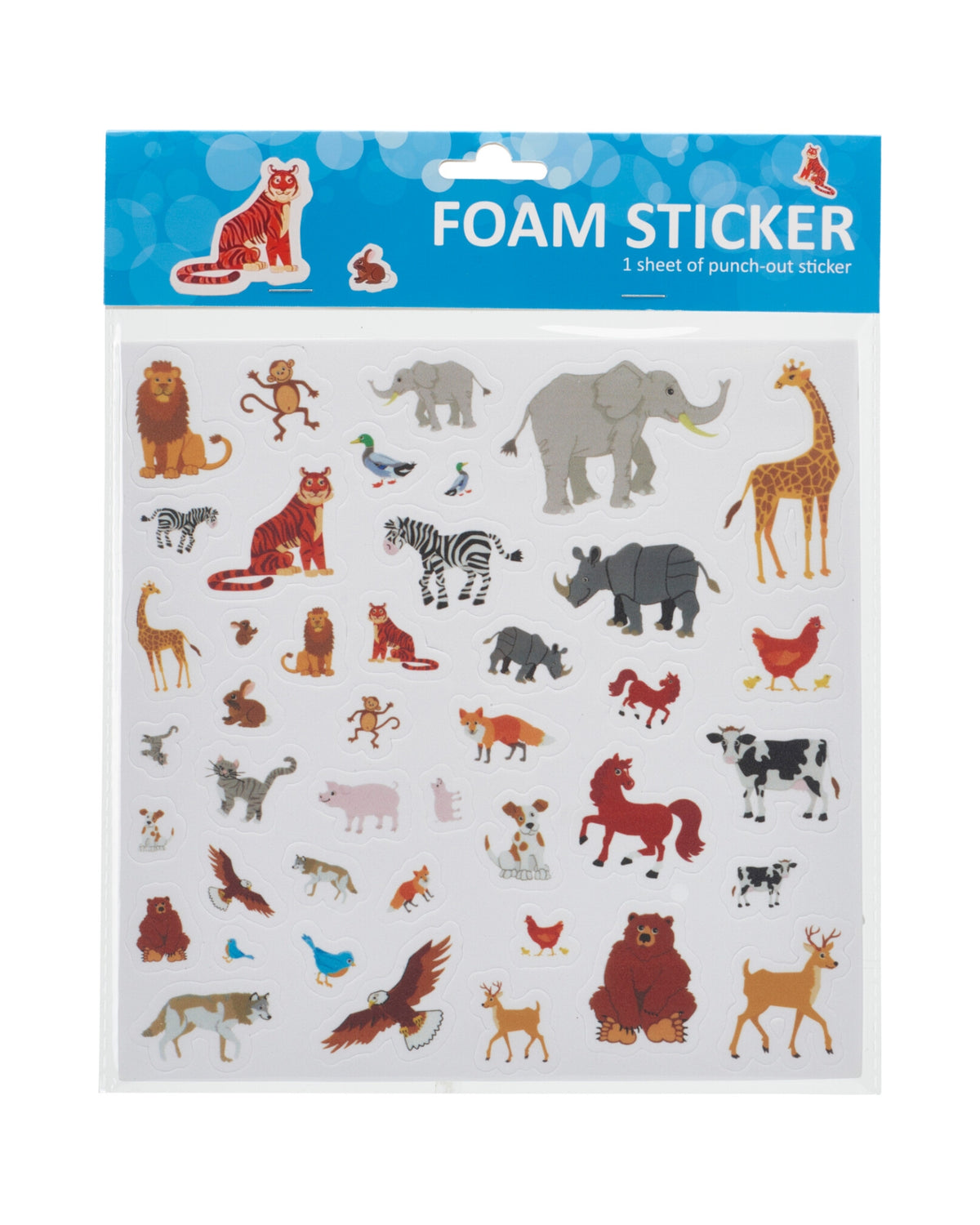 Stickers ark 20 x 20 cm – Skumklistermærker