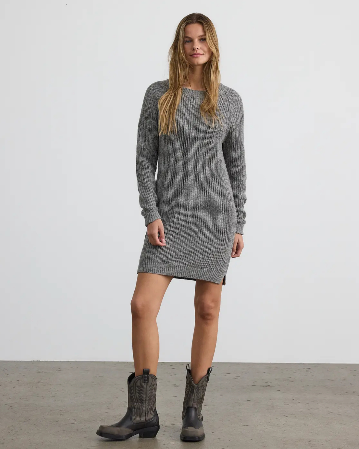 Grå - Medium Grey Melange - Noisy May - Kjole - 27002835