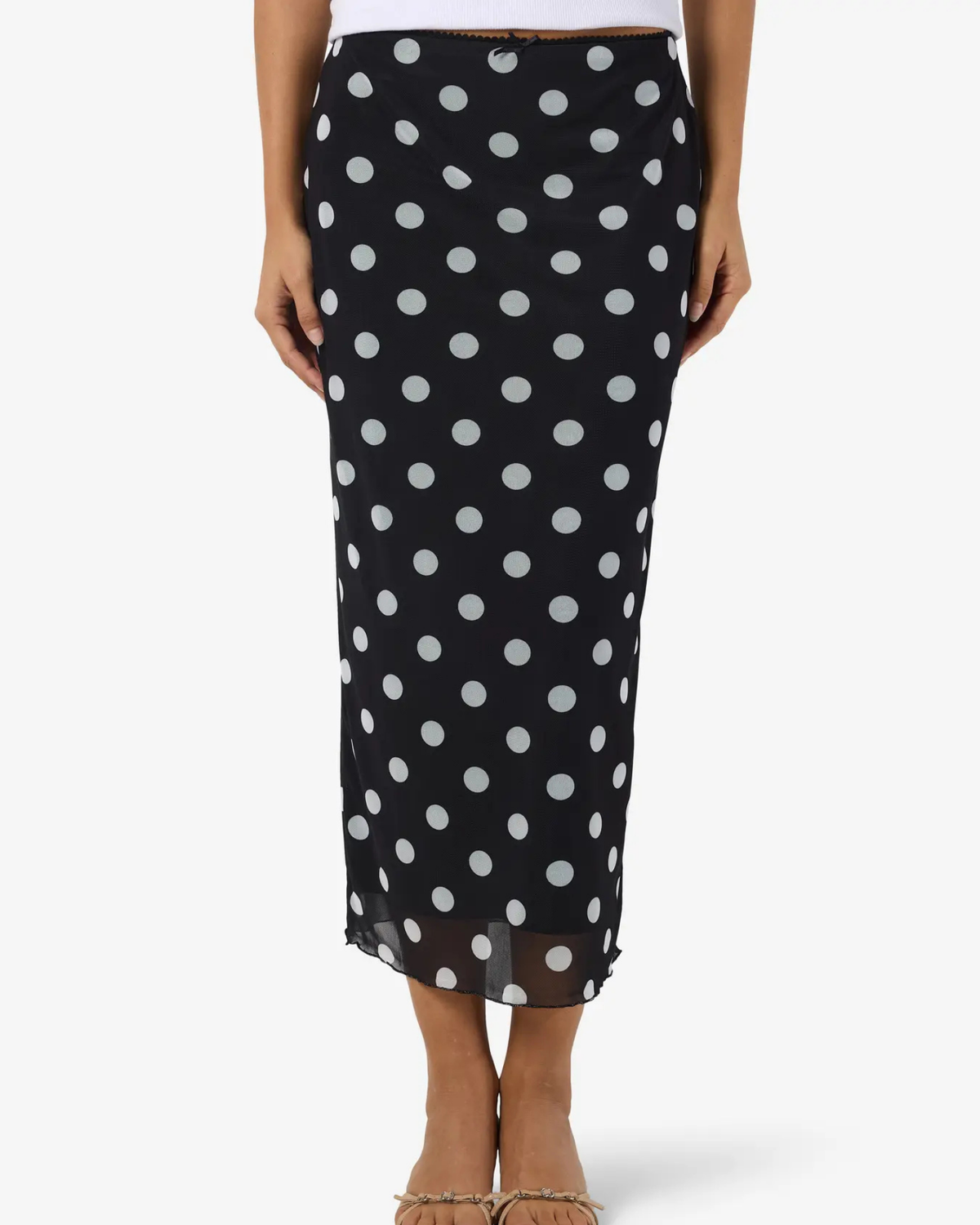 Sort - Black - Noisy May - Nederdel - Polkaprikker - 27027746