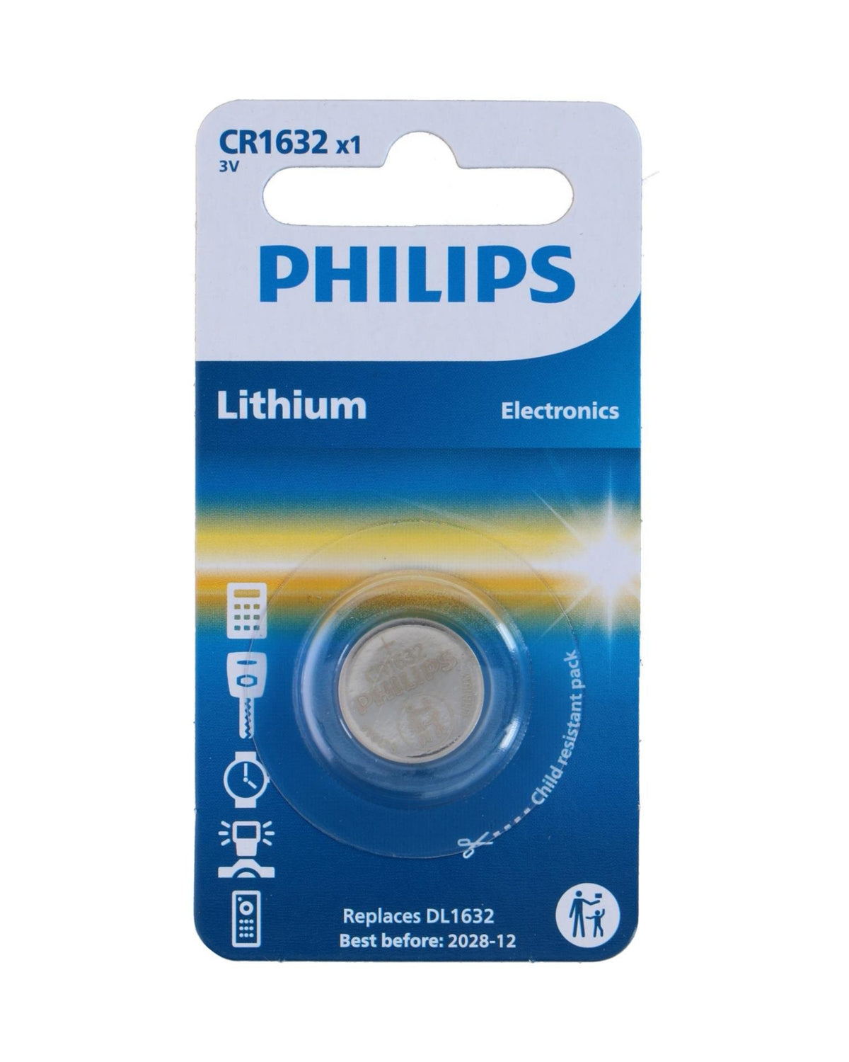 Lithium Coin Cell CR1632 3V - PHILIPS