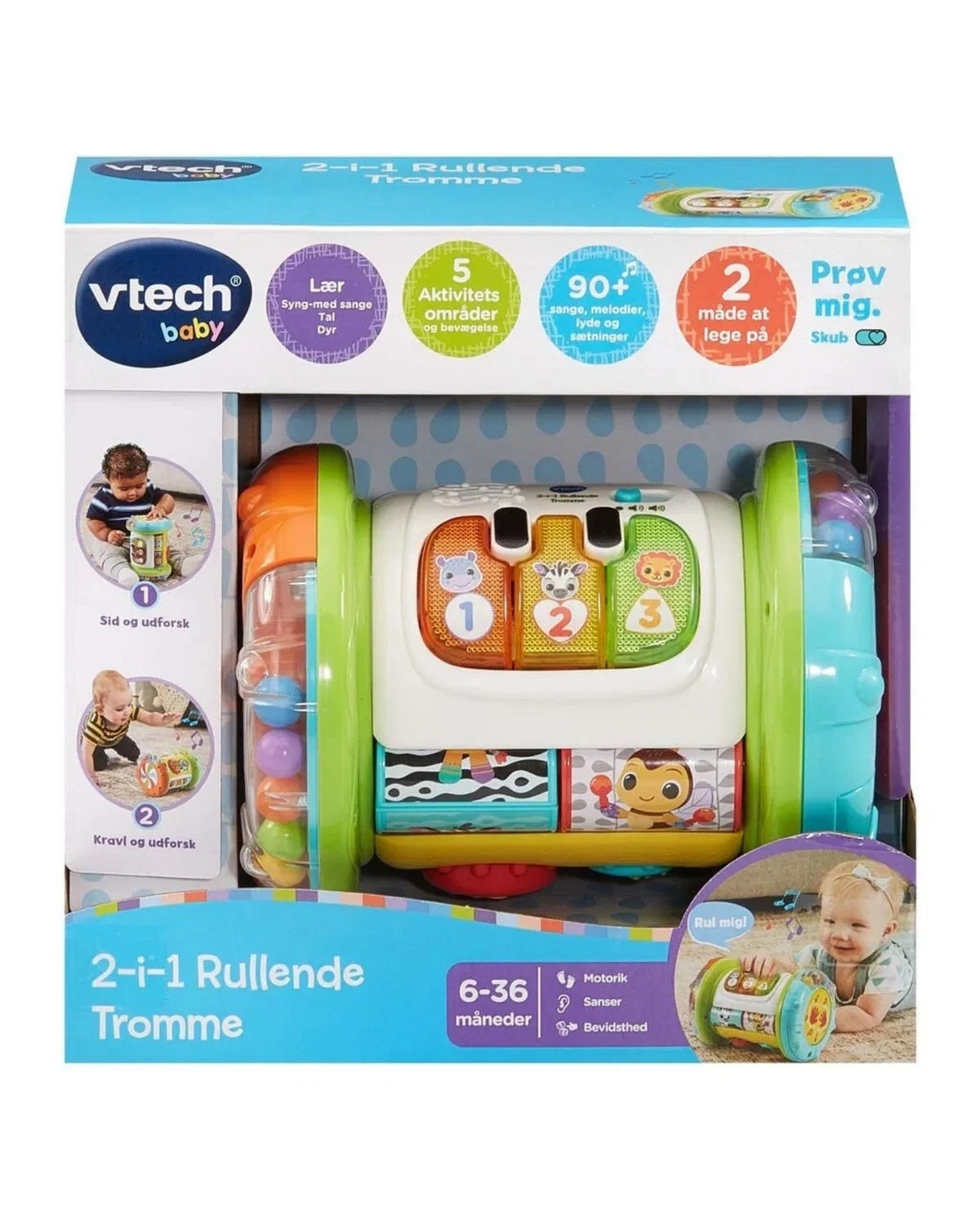 Vtech 2- In 1 Rolling Explorer Drum DK