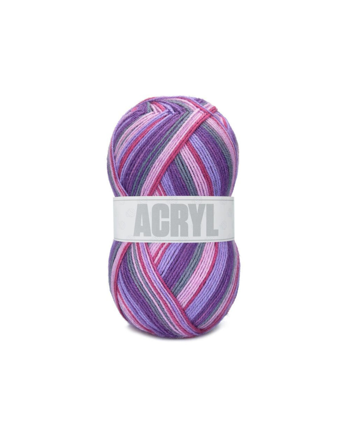 BUMBO akrylgarn print fv.119 - Lyserød/lilla/grå 150g.