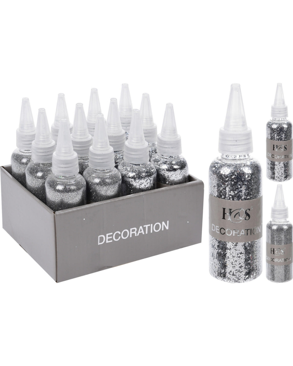 Glitter in a bottle - Silver