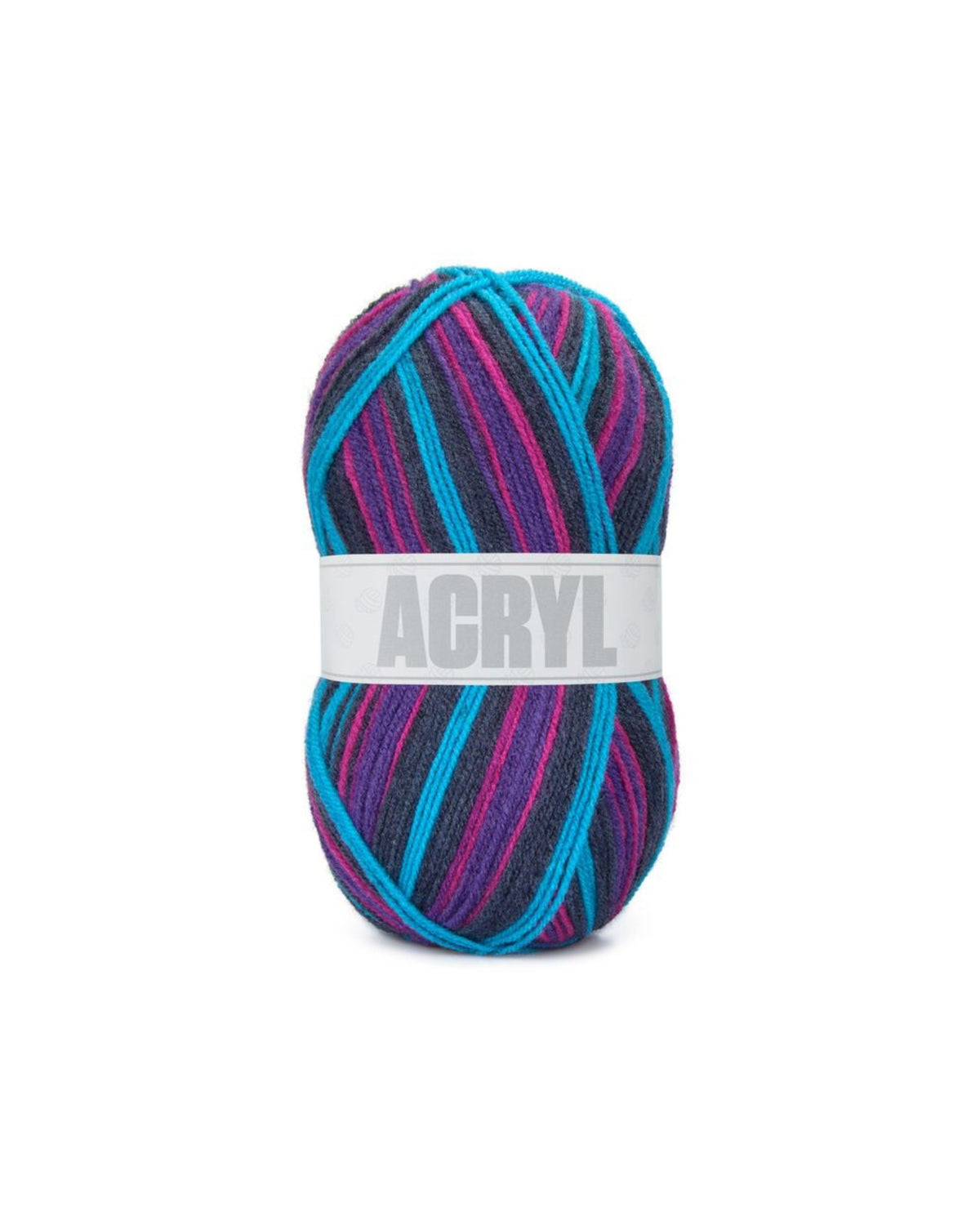 BUMBO akrylgarn print fv.107 - Grå/Blå/Lilla 150g.