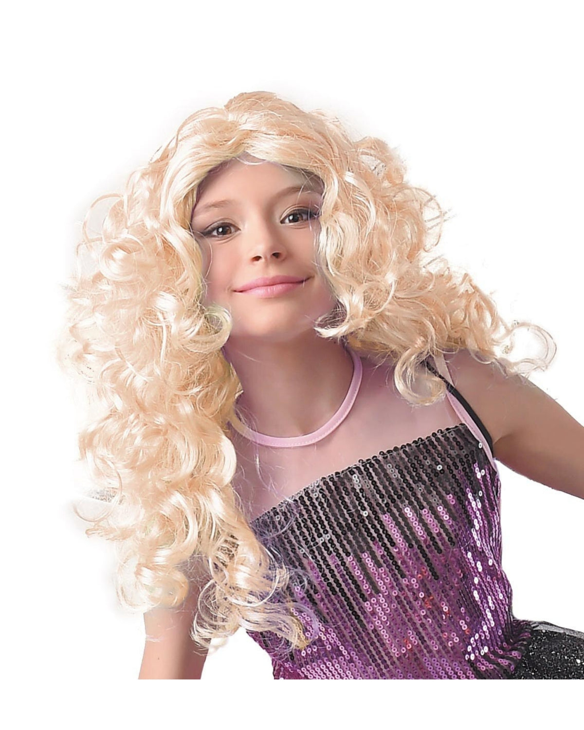 Blonde wig curly hair