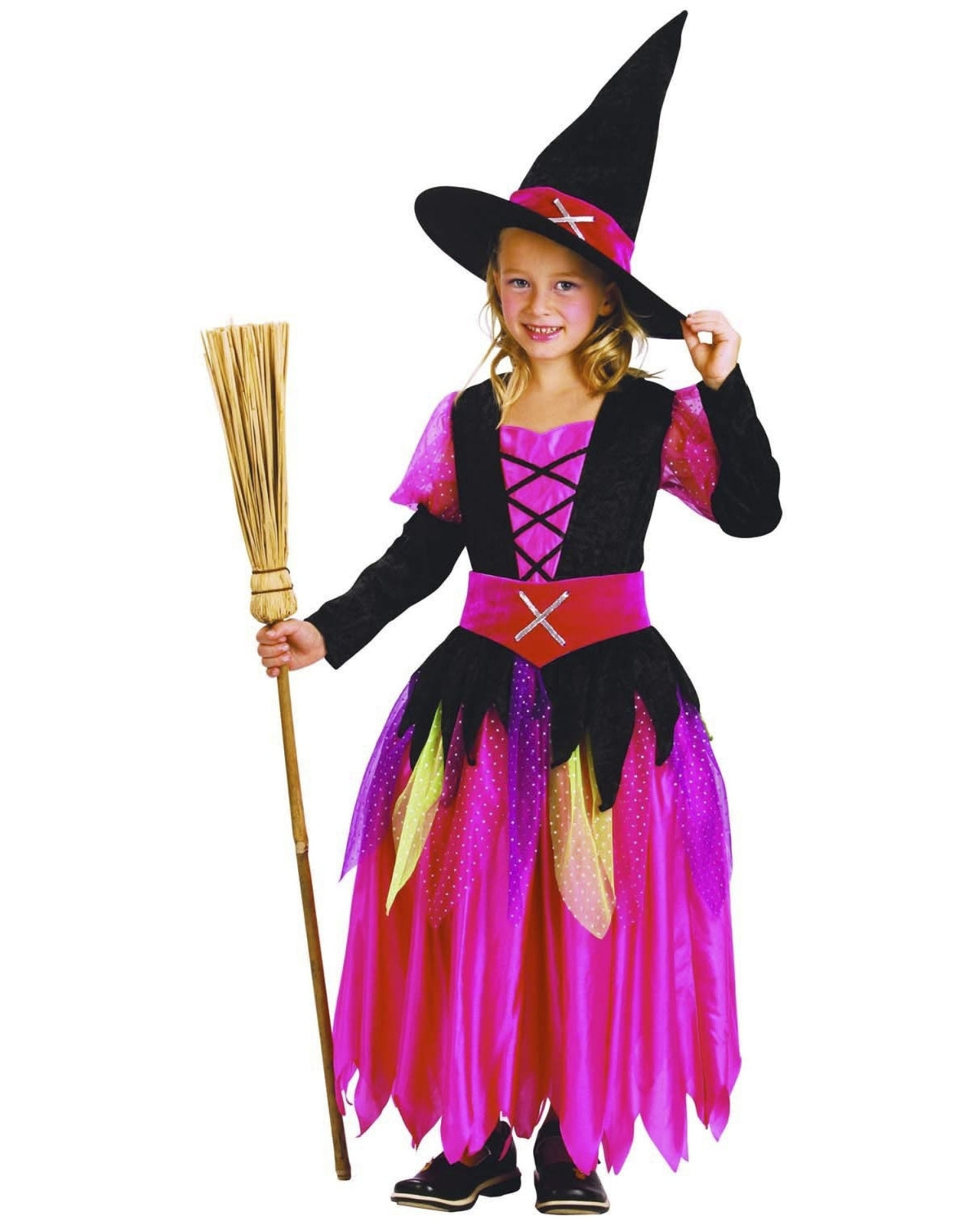 Pink Witch with hat 160 cm