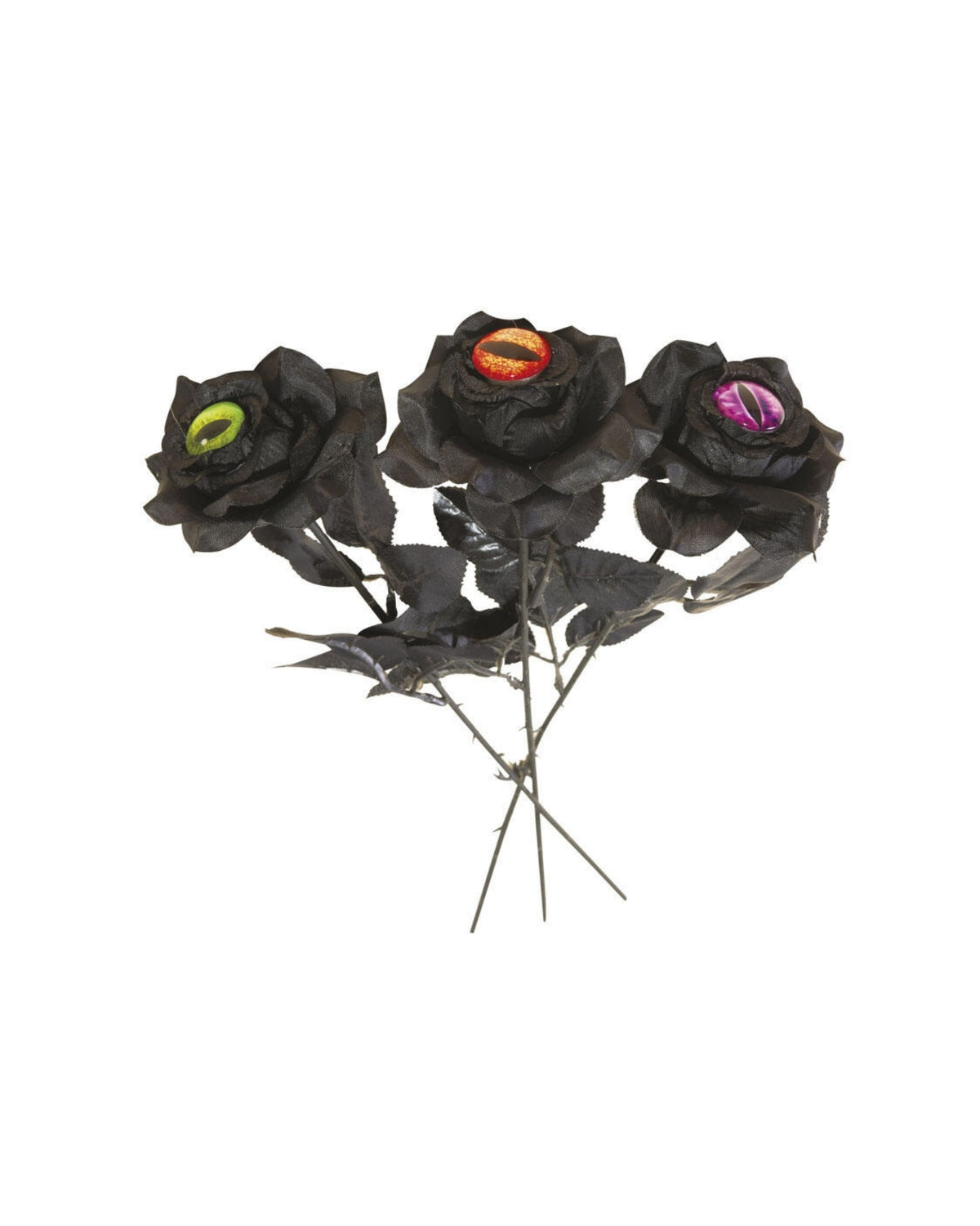 Rose sort med øje 43cm