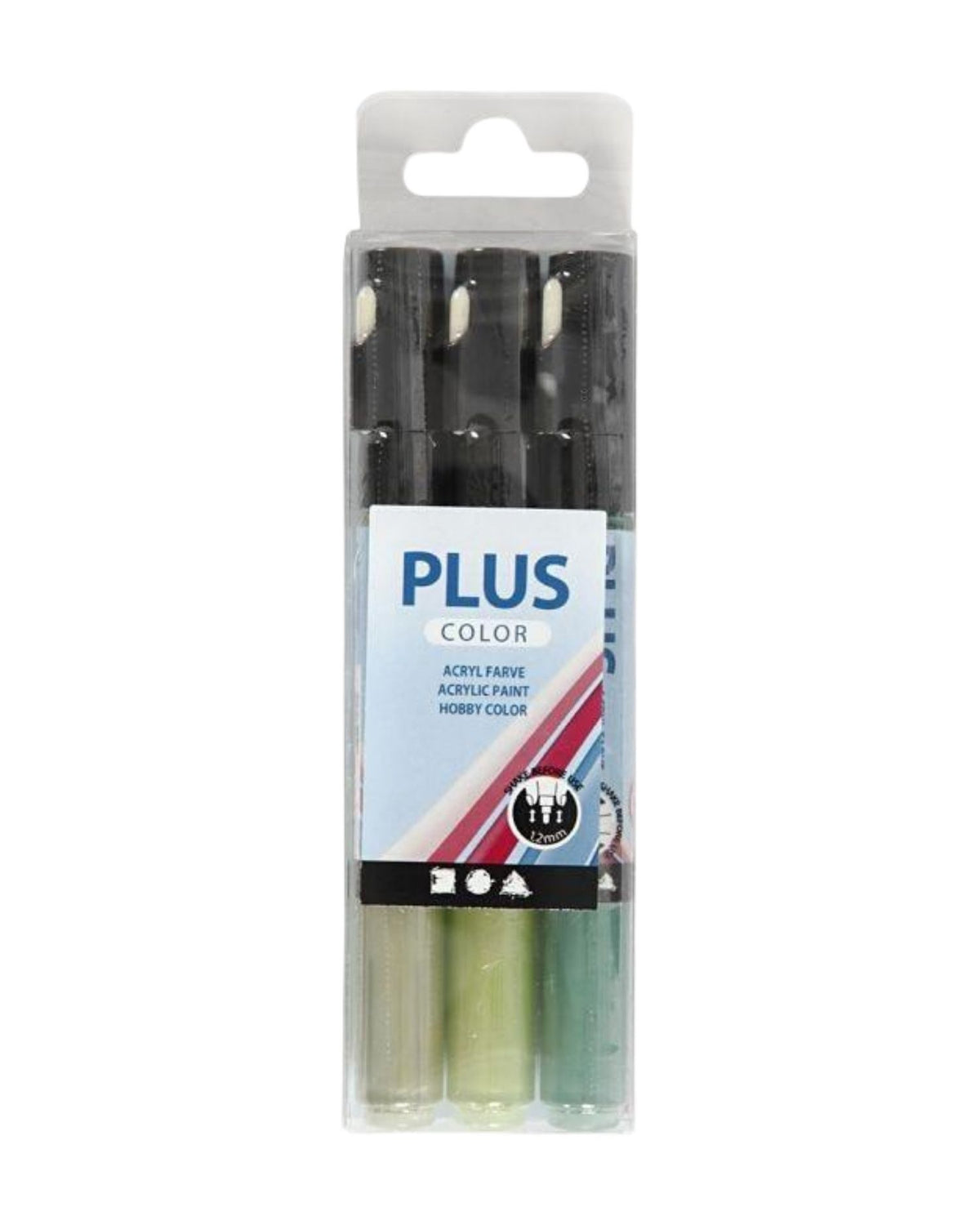Plus Color marker, L: 14.5 cm, line 1-2 mm, eucalyptus, dark green, leaf green, 3 pcs./ 1 pk.