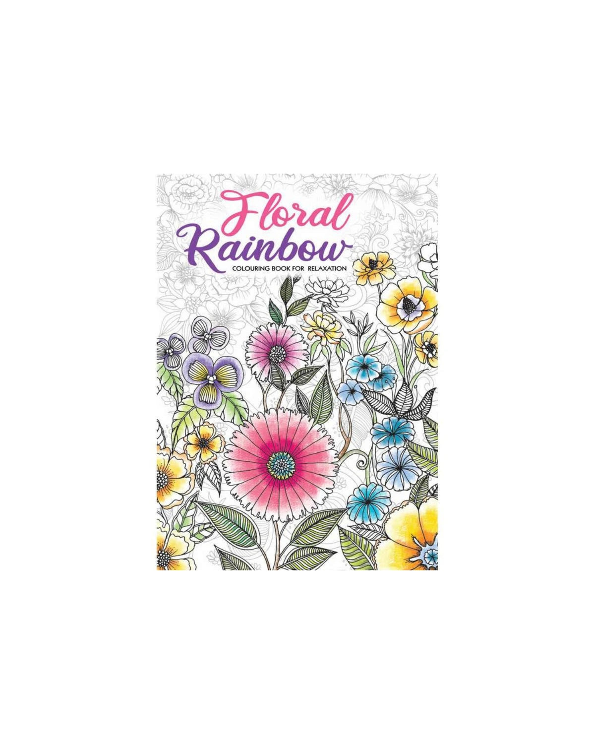 Malebog A4 Floral Rainbow 32 sider