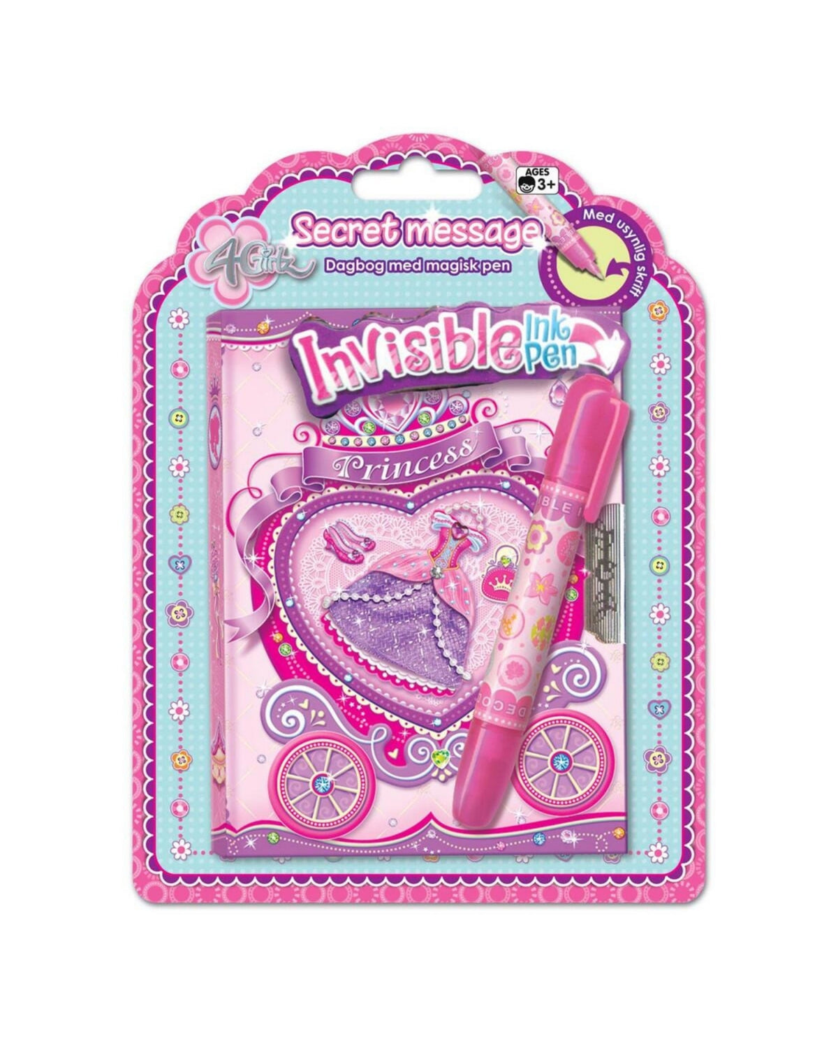 Diary with secret pen
