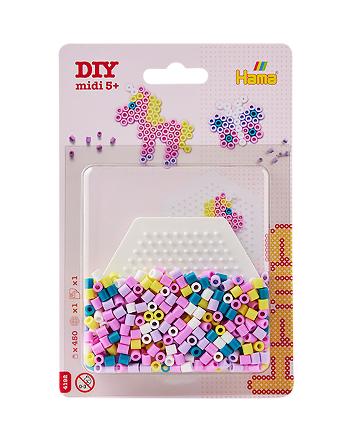 Hama midi blister lille hexagonal plade