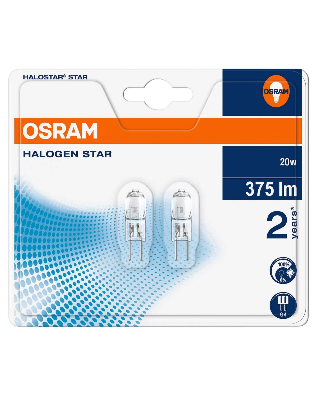Halogen pins 2 pcs - 20W 300 lm