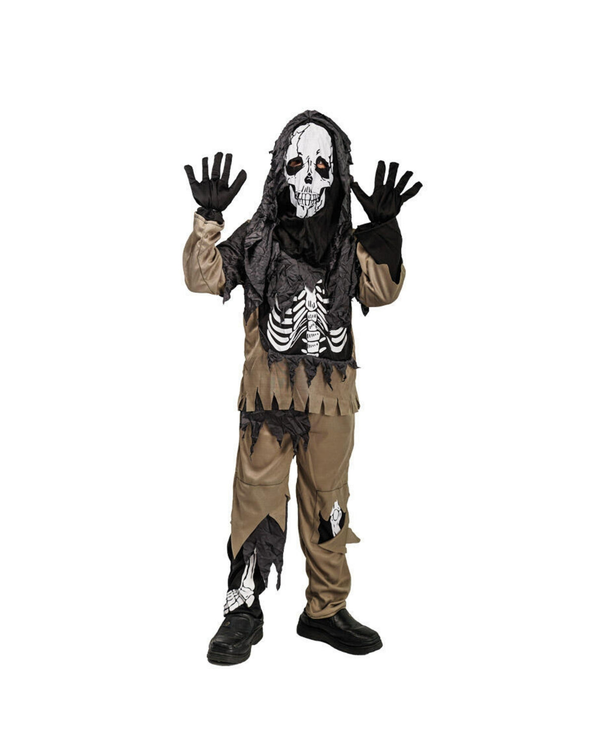Children zombie skeleton costume 7-9 years