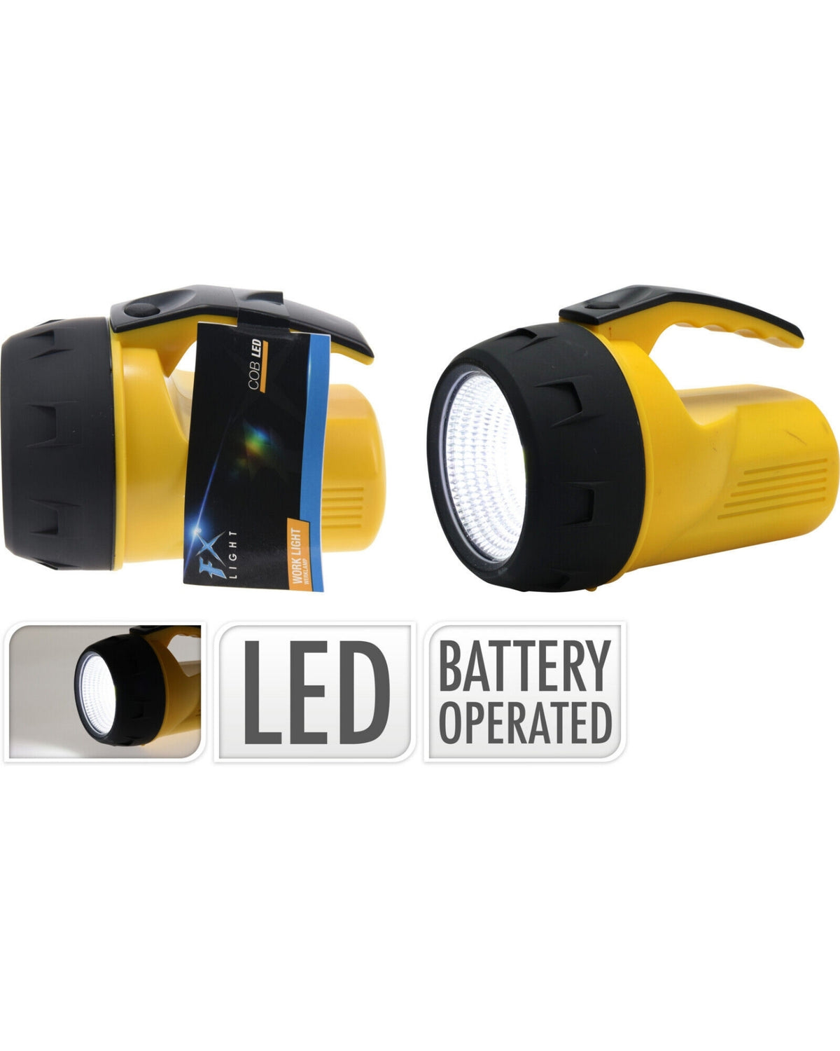 Lygte / arbejdslampe 143mm - Gul
