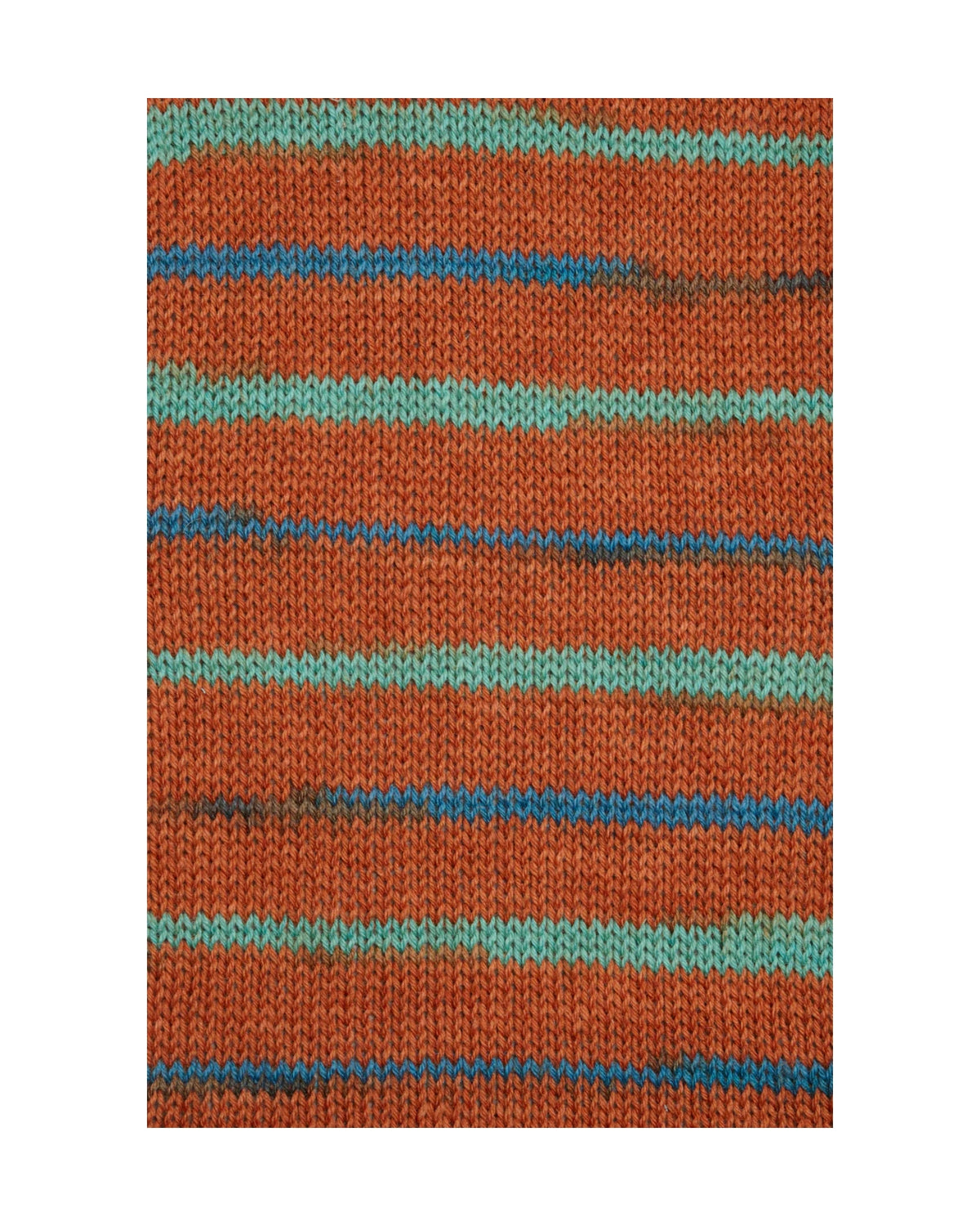 Just Sock Wool 50g - Fv.5 Rust/Petroleumsblå/Tyrkis - Fra Mayflower