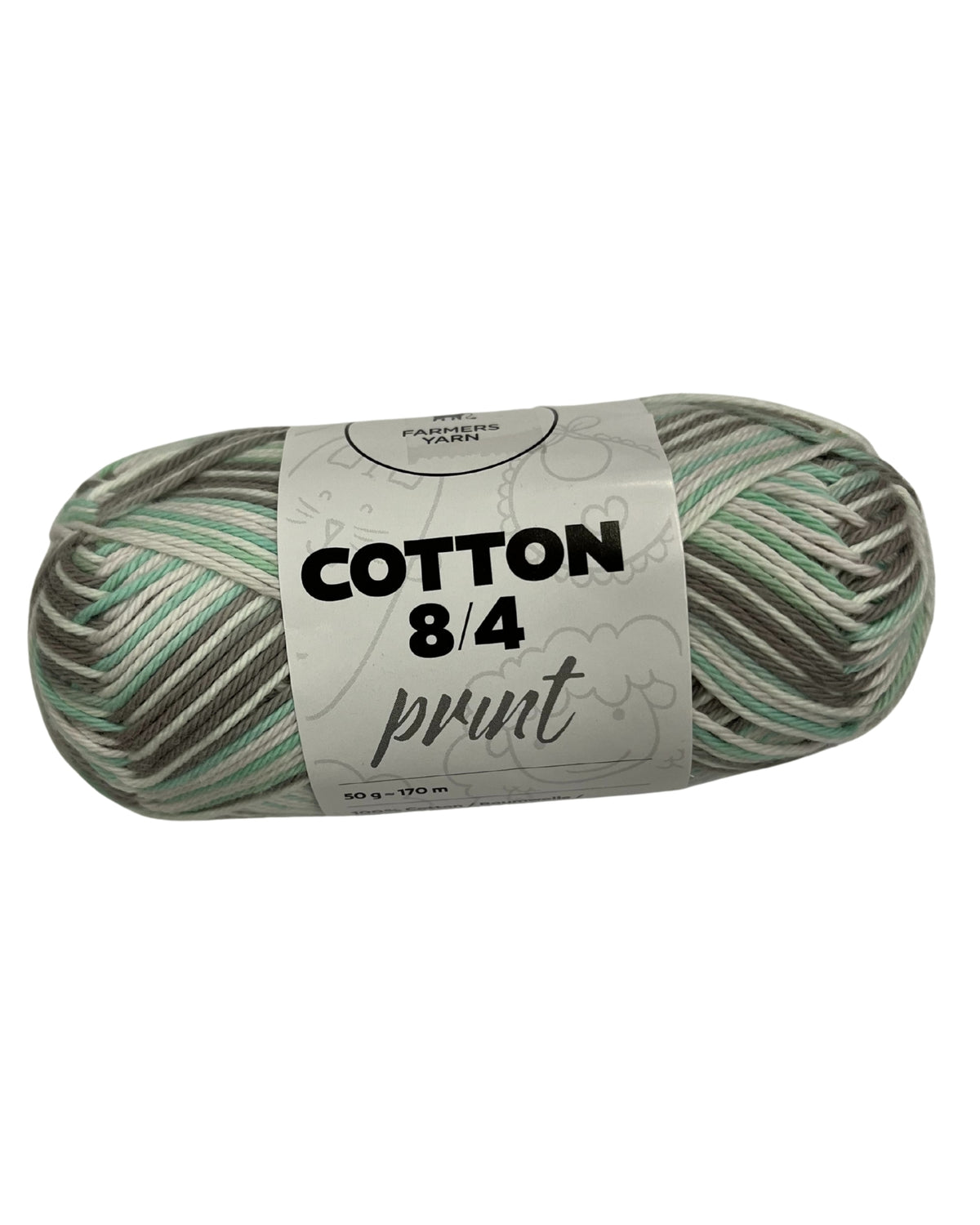 Bomuld garn Farmers Yarn print 8/4 50 g. fv. 07