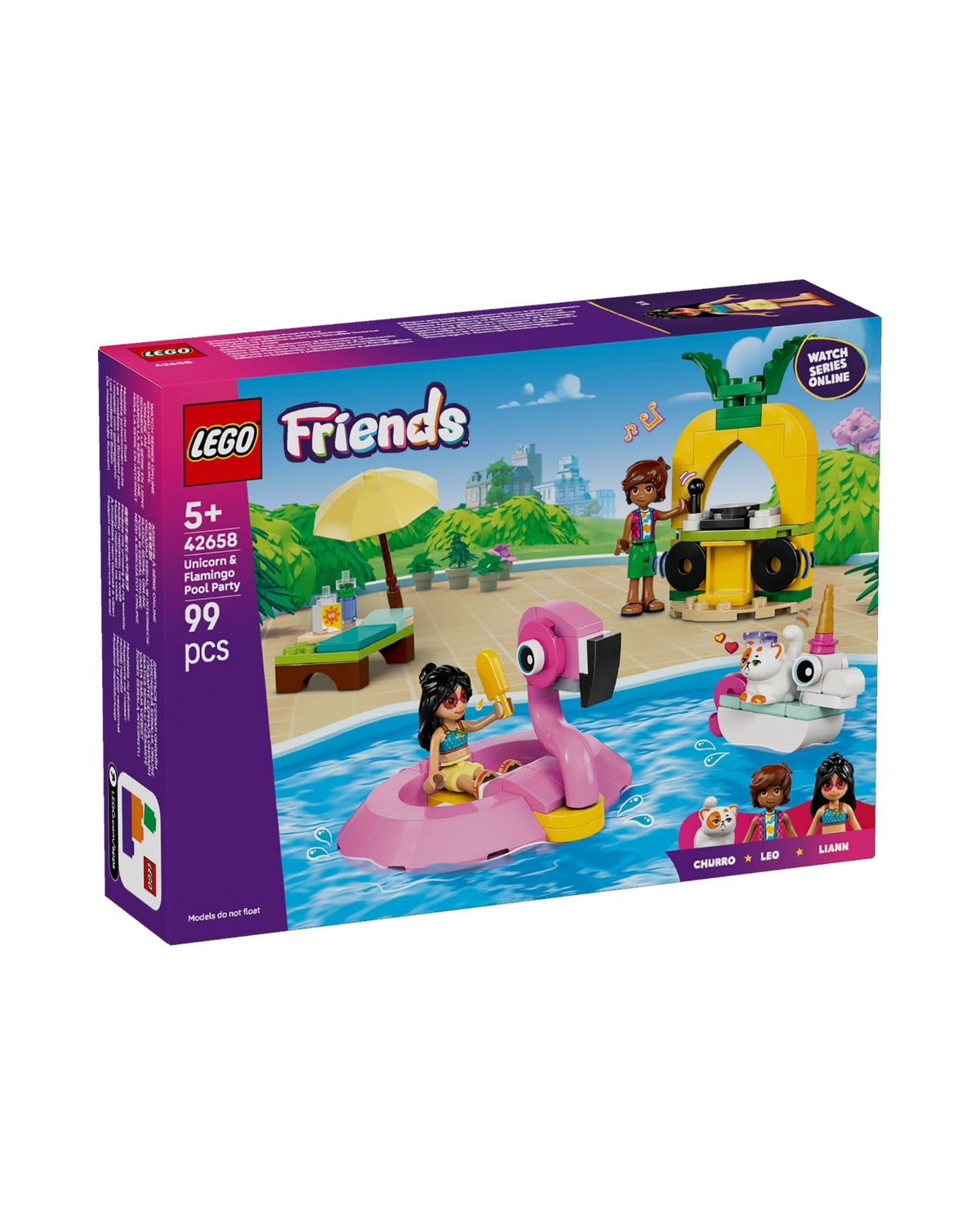 LEGO 42658 Poolparty med enhjørning og flamingo