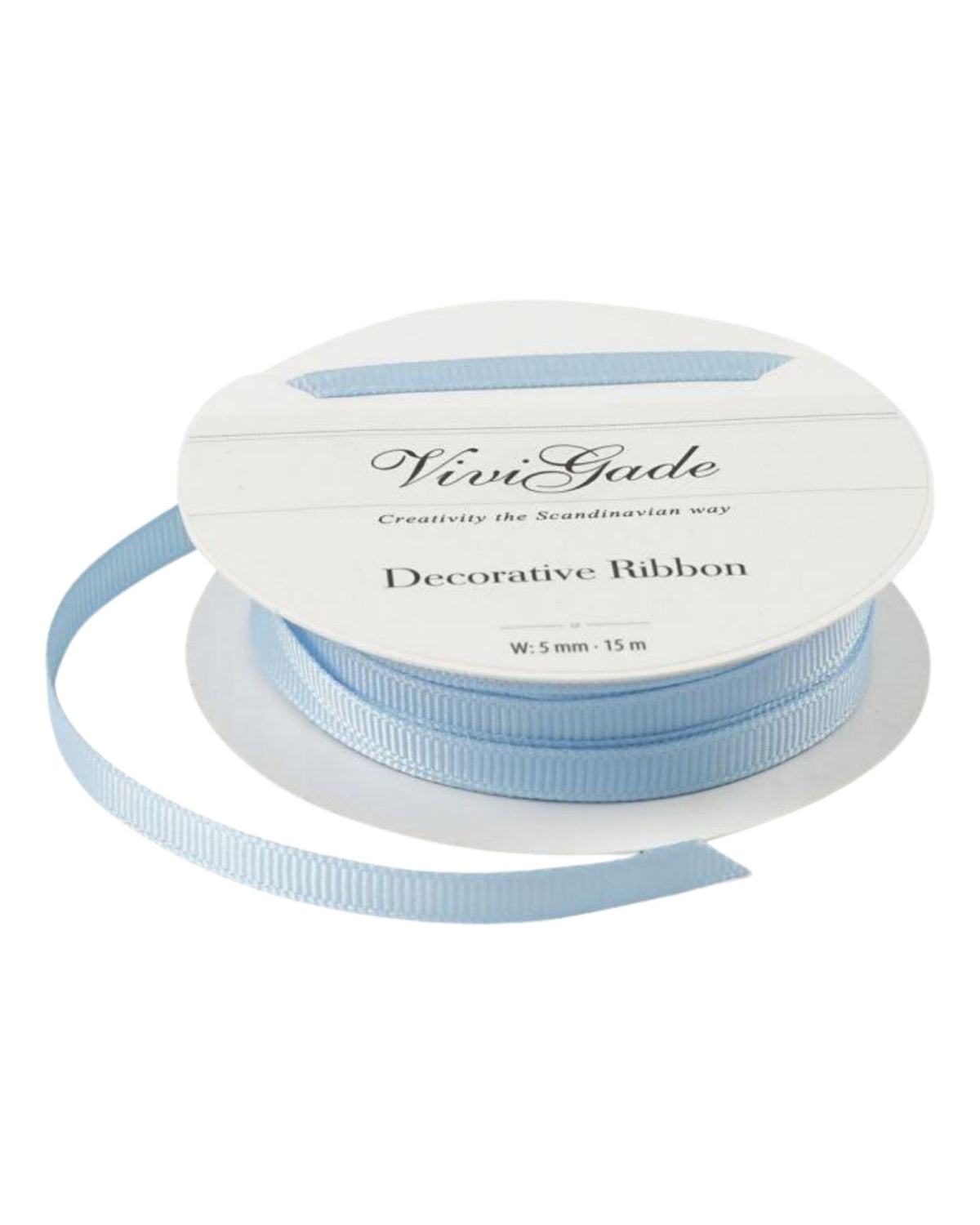 Grosgrain ribbon, W: 6 mm, light blue, 15 m/ 1 rl.