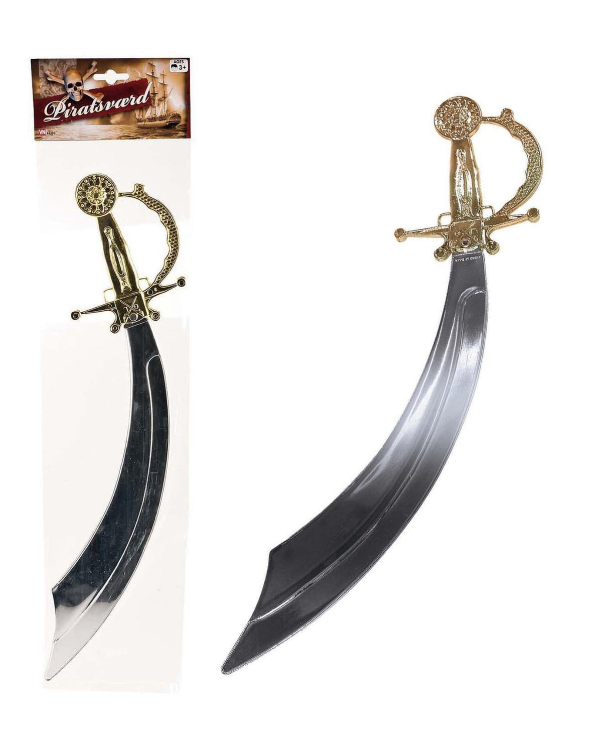 Pirate sword Gold and silver 1 piece
