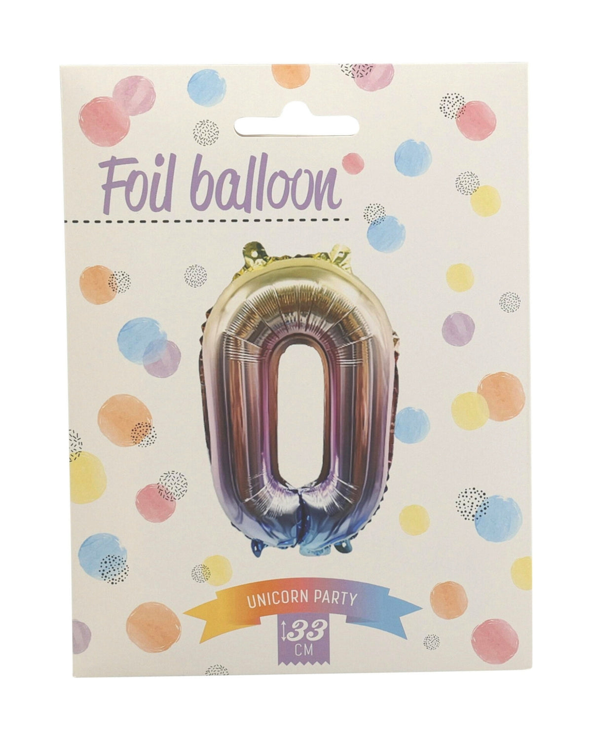 Ballonfolie 35 cm – Tal 0-9 – Multifarvet