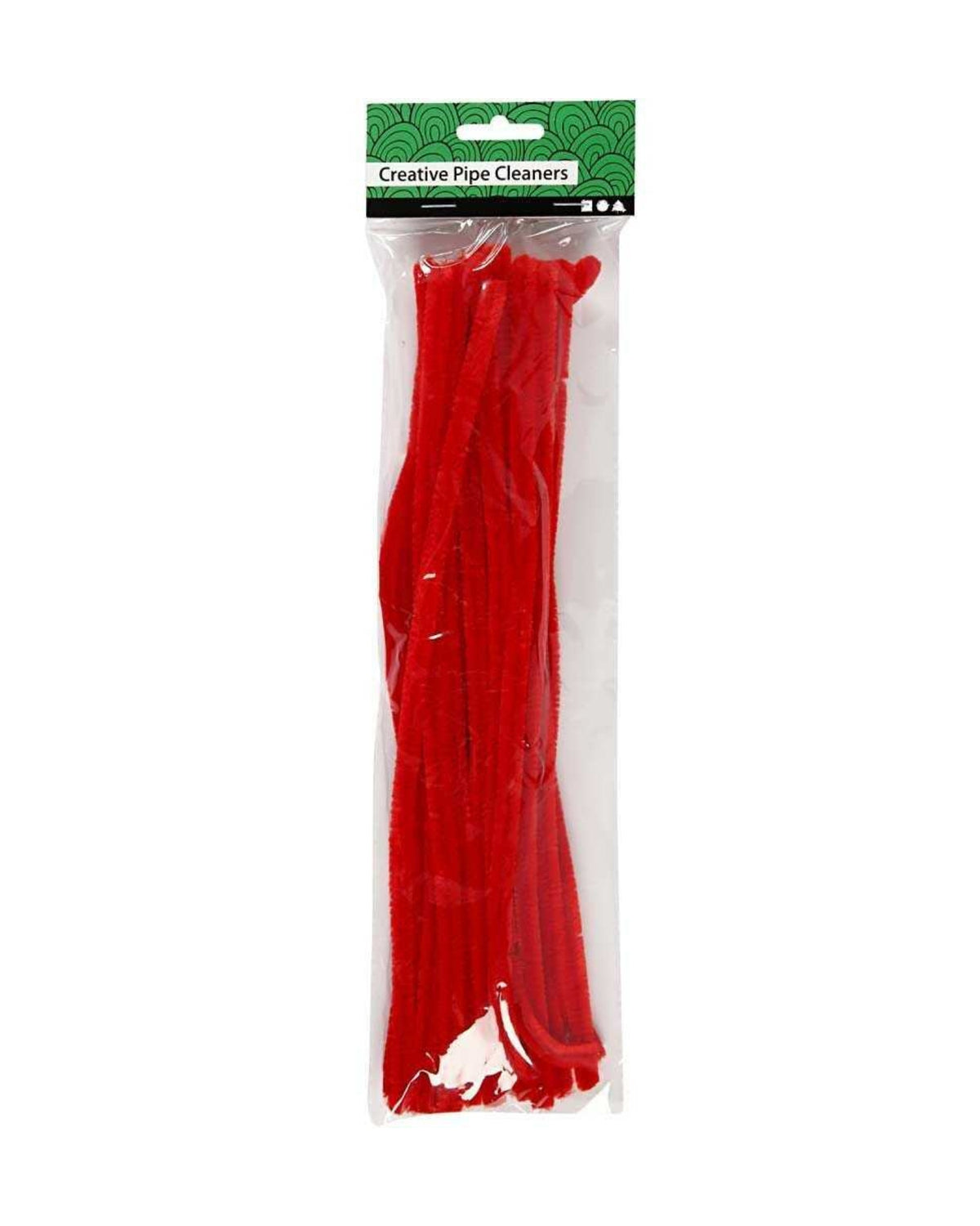 Chenille, L: 30 cm, thickness 9 mm, red, 25 pcs./ 1 pk