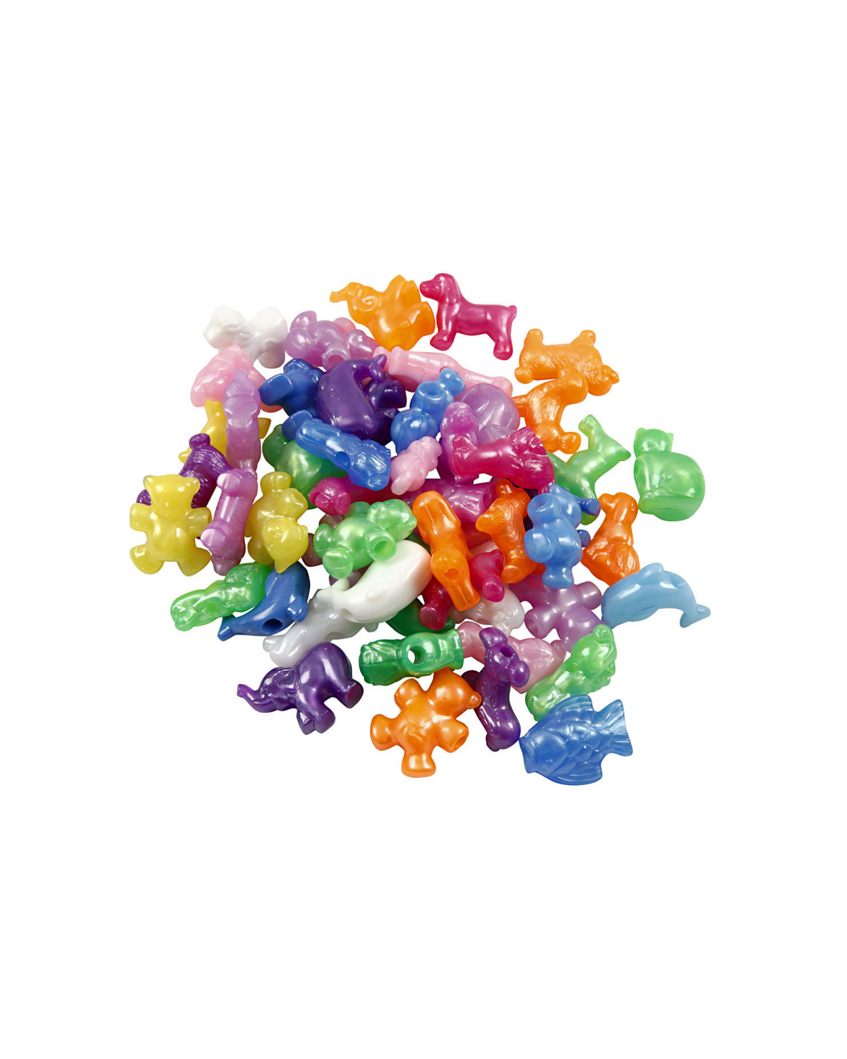 Figurperler str. 25 mm. hulstr. 4 mm, 125 ml. / 1 pk.