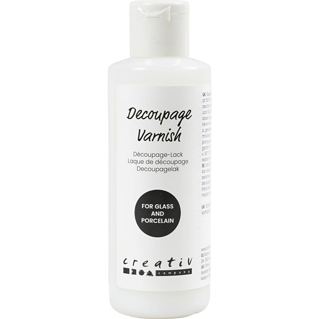 Decoupagelak, Til glas og porcelæn, 80 ml/ 1 fl.