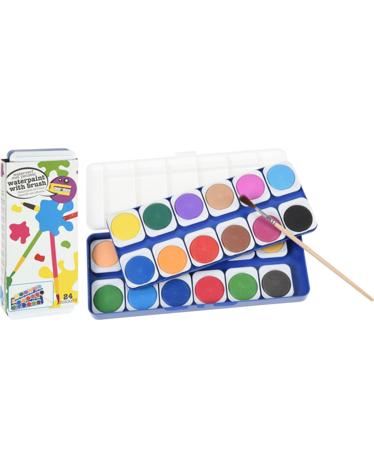 Watercolor 24 colors with brush