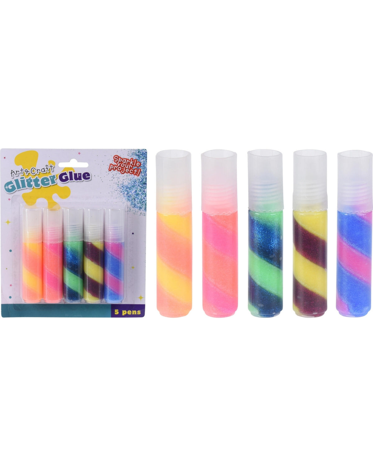Glue glitter 20ml 5 pcs