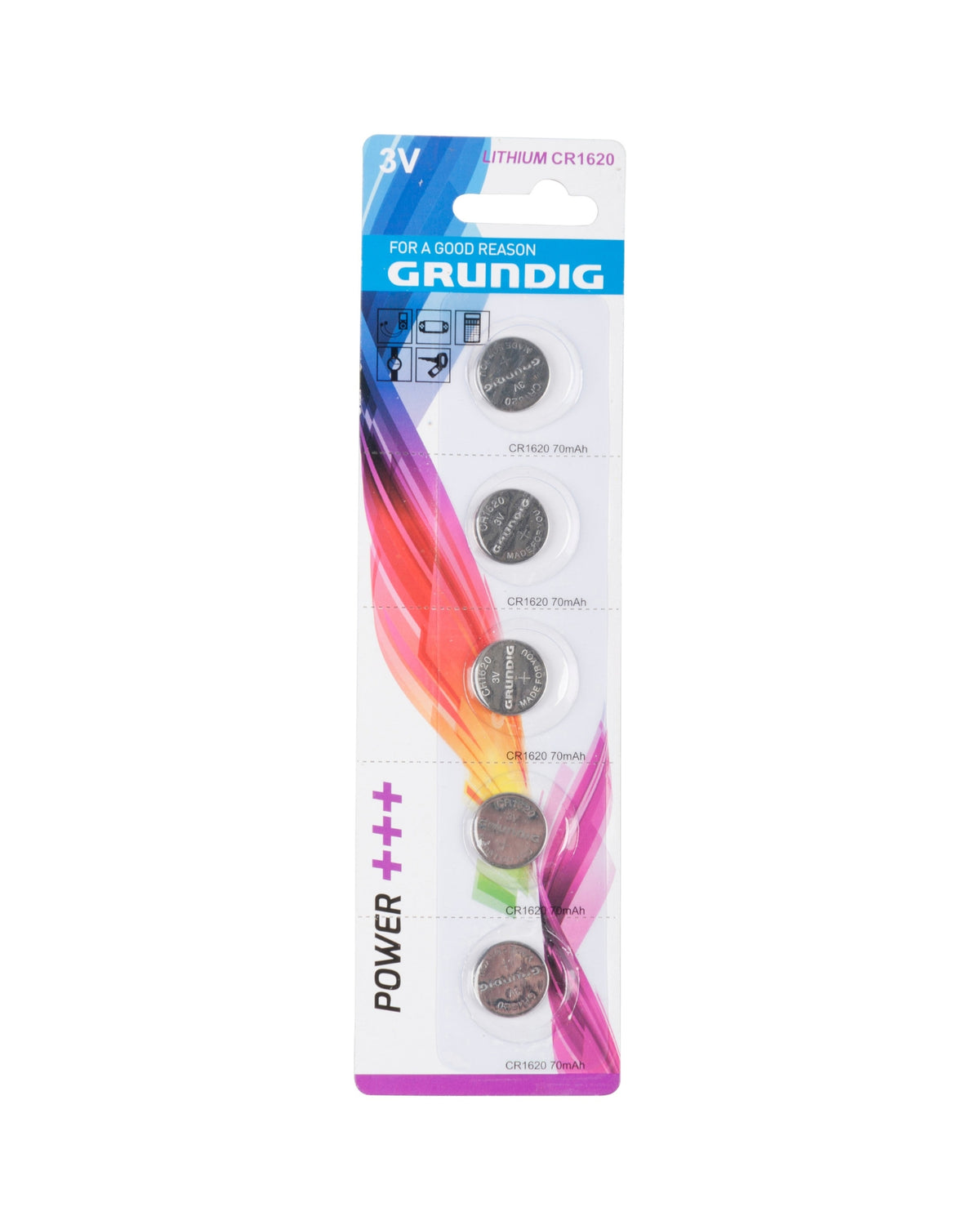Knapcelle Batteri CR1620 3V 5 stk - Grundig