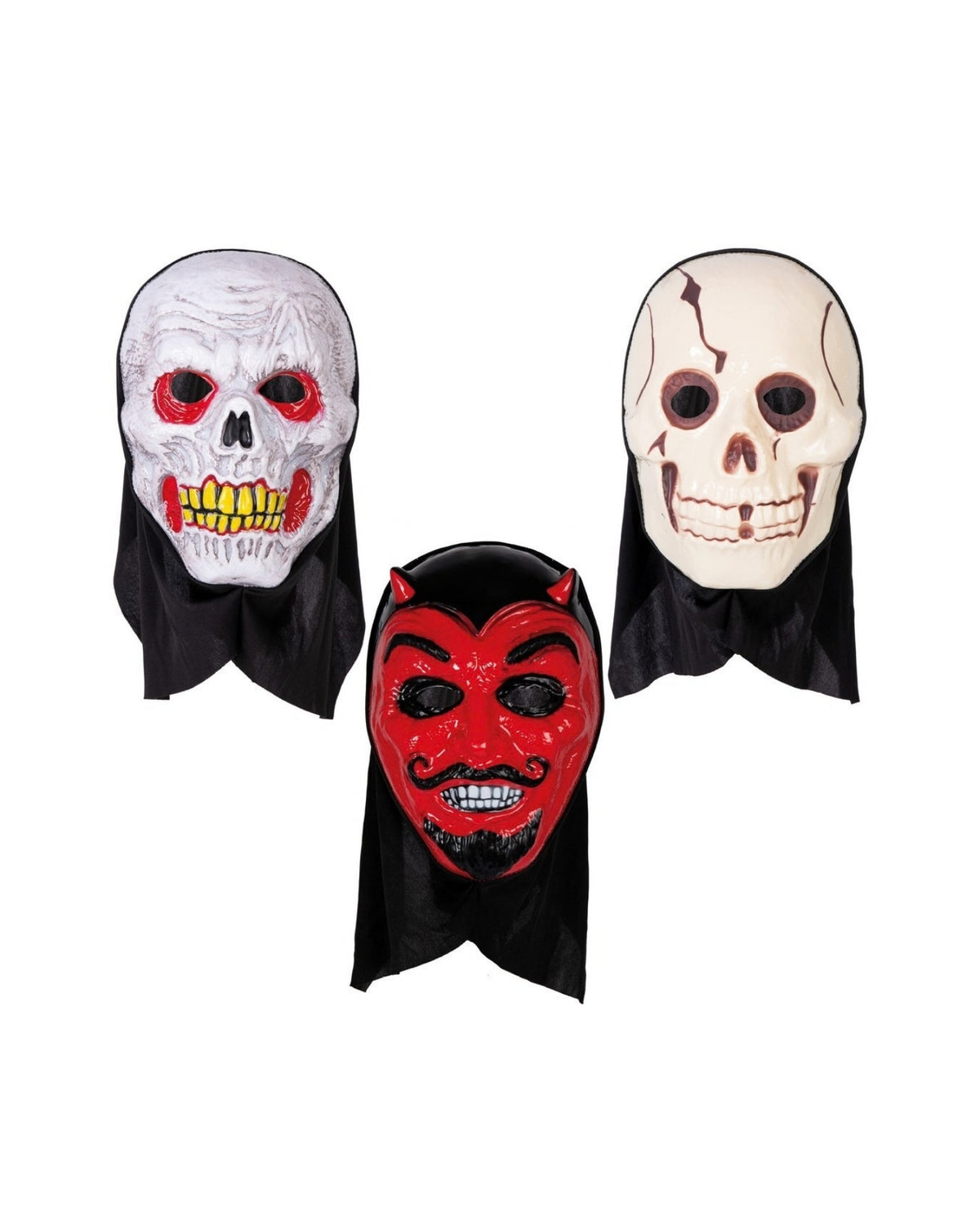 Halloween maske i PVC med hætte - Voksne