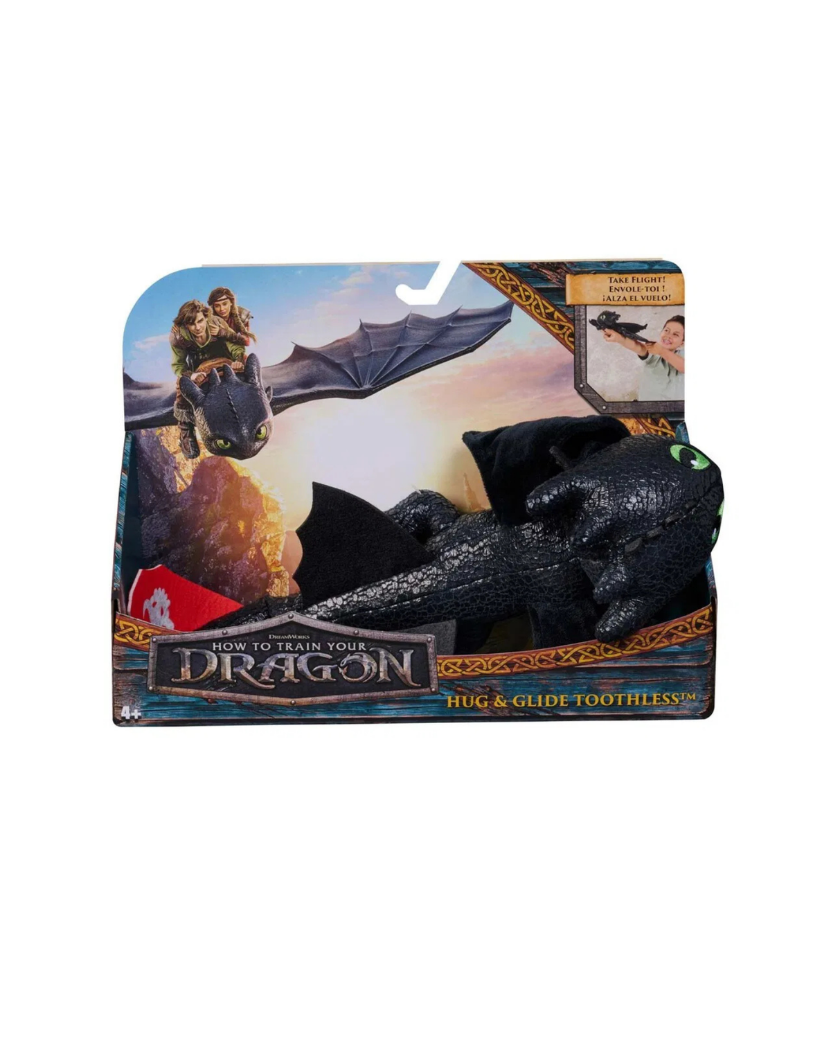Dragons Movie Gliding Hug Toothless Plush 30 cm