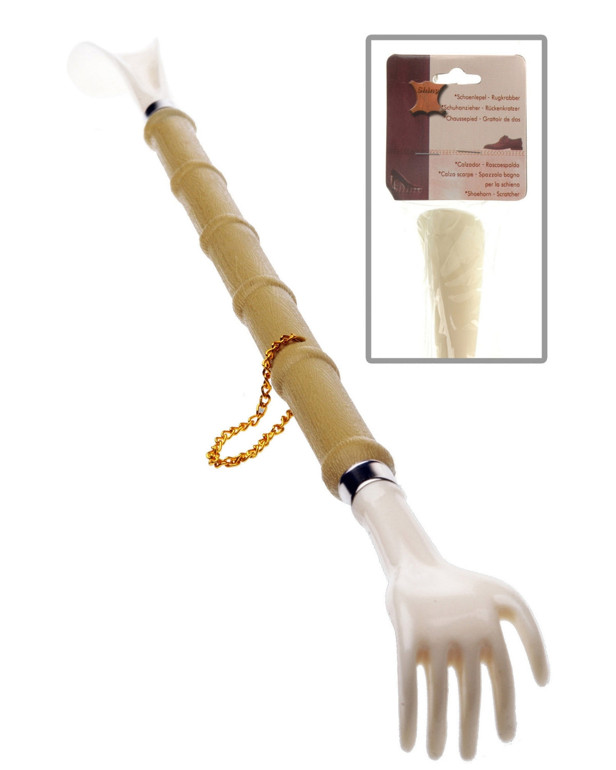 Shoehorn and claw stick