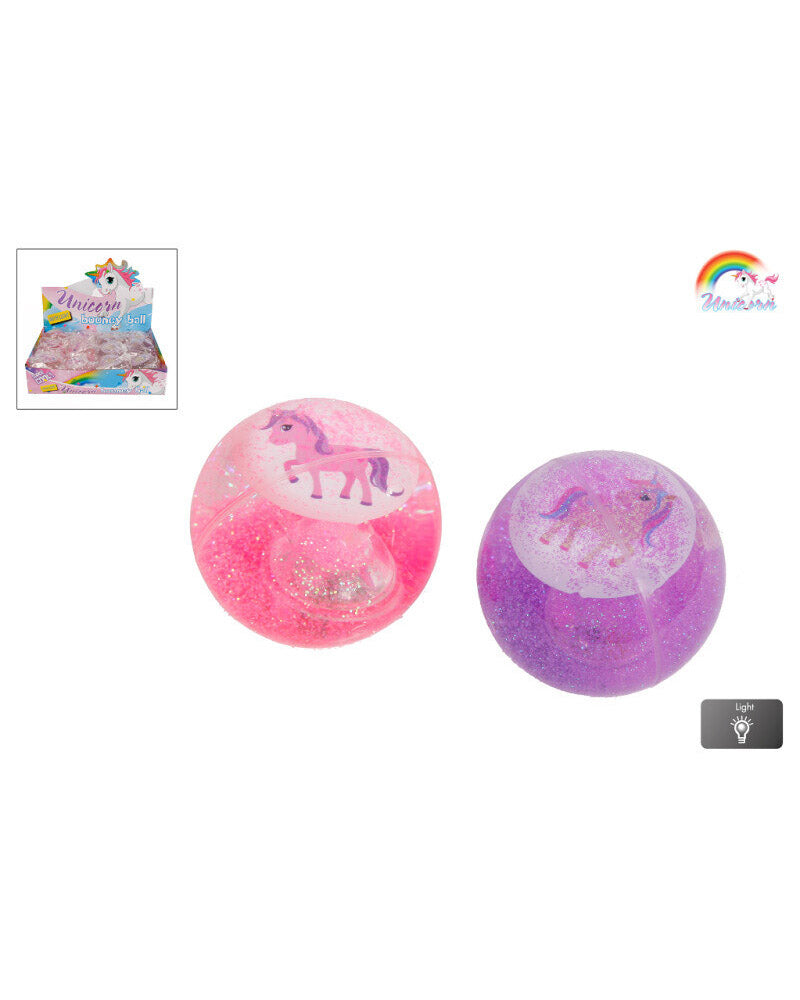 Bouncy Ball Unicorn with Light 6.5 cm 1 pc