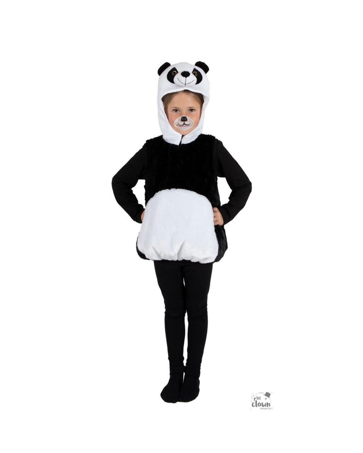 Panda kostume 5-6 år