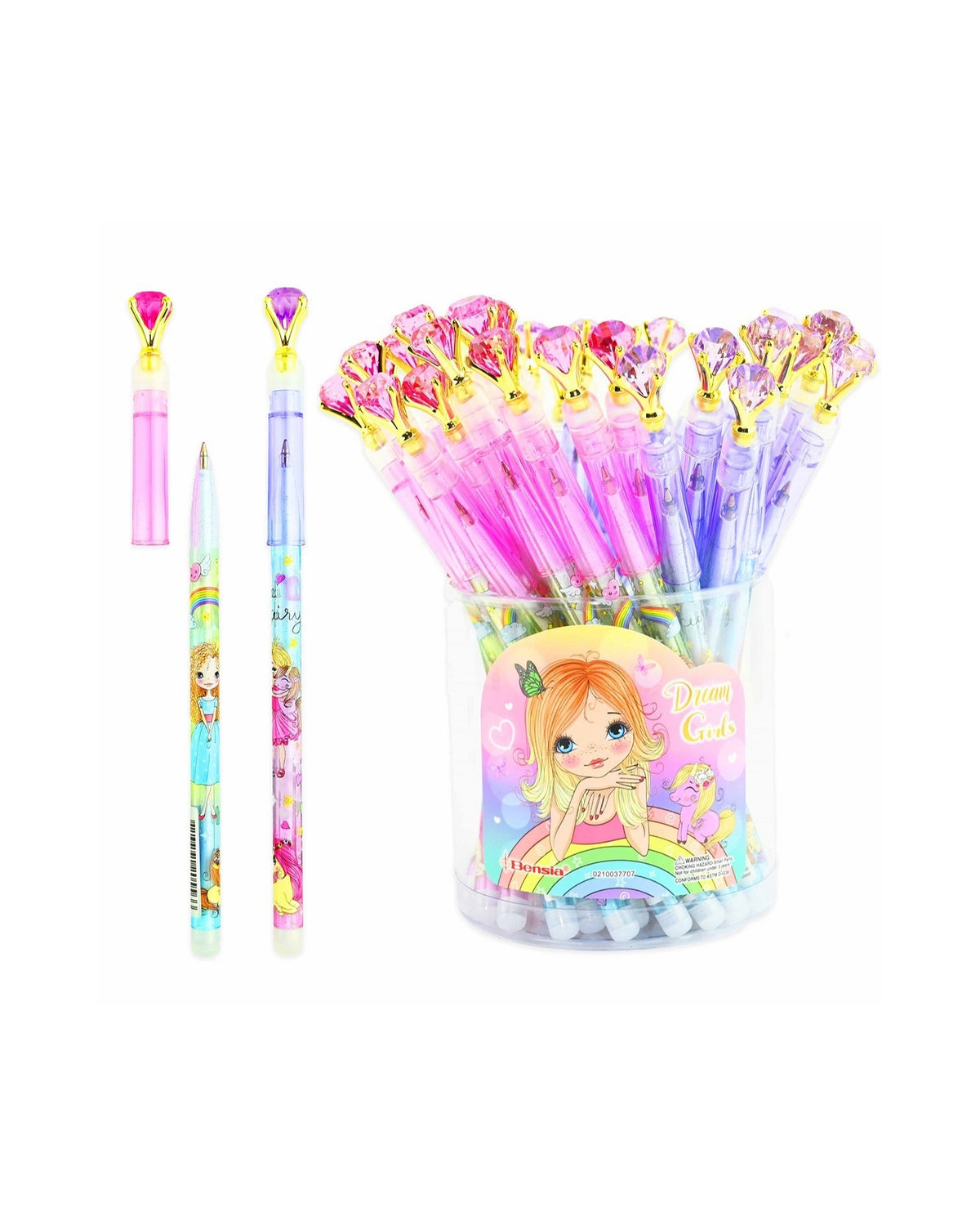Kuglepen 18cm med diamant