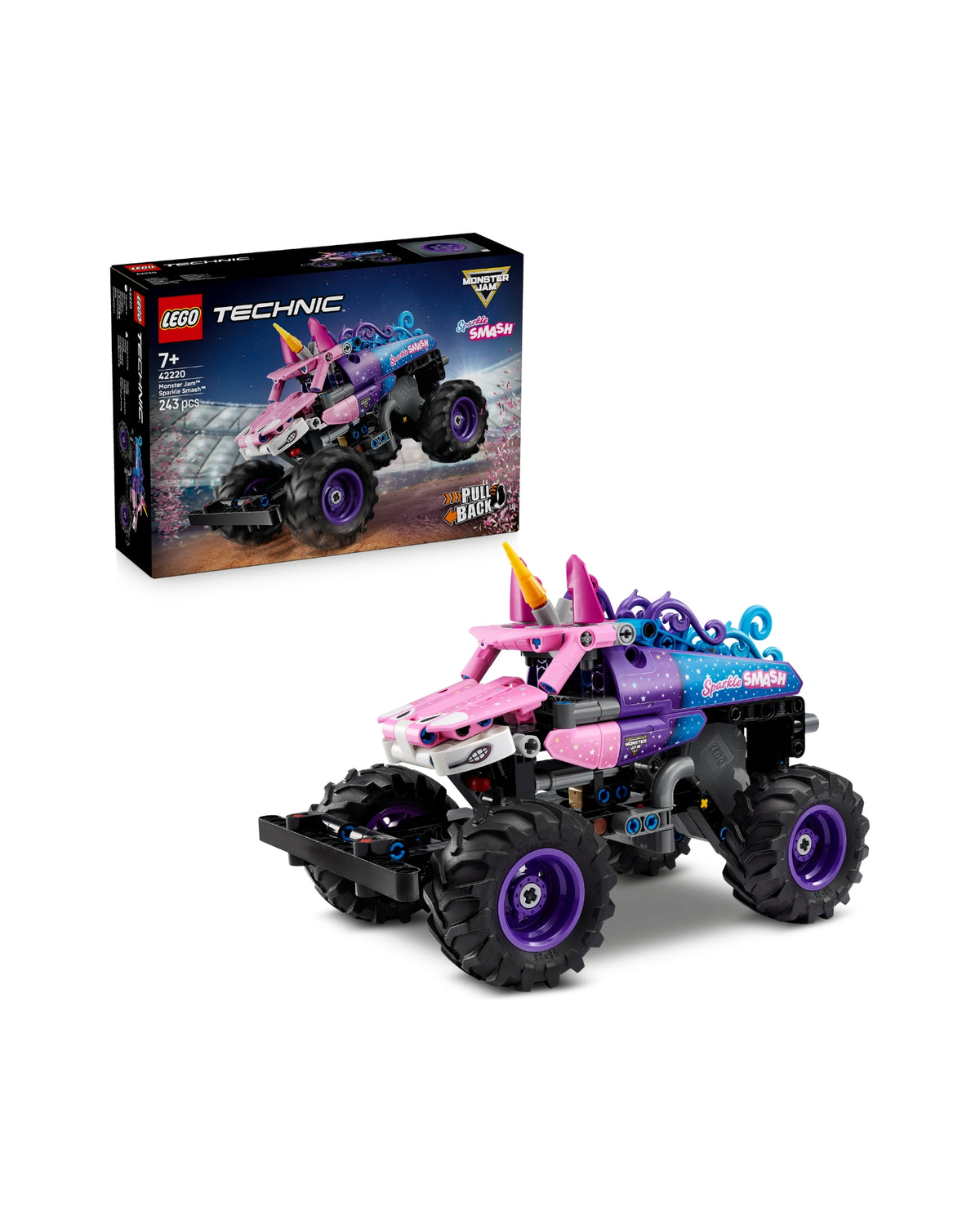 LEGO 42220 Monster Jam# Sparkle Smash# pull-back - LEGO Technic 42220