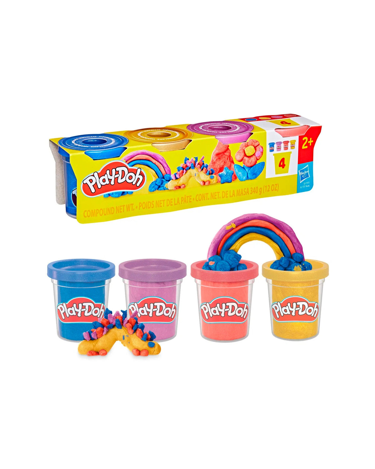 Play-Doh 4 Pack Specialty 340 g - Shimmery Metalli