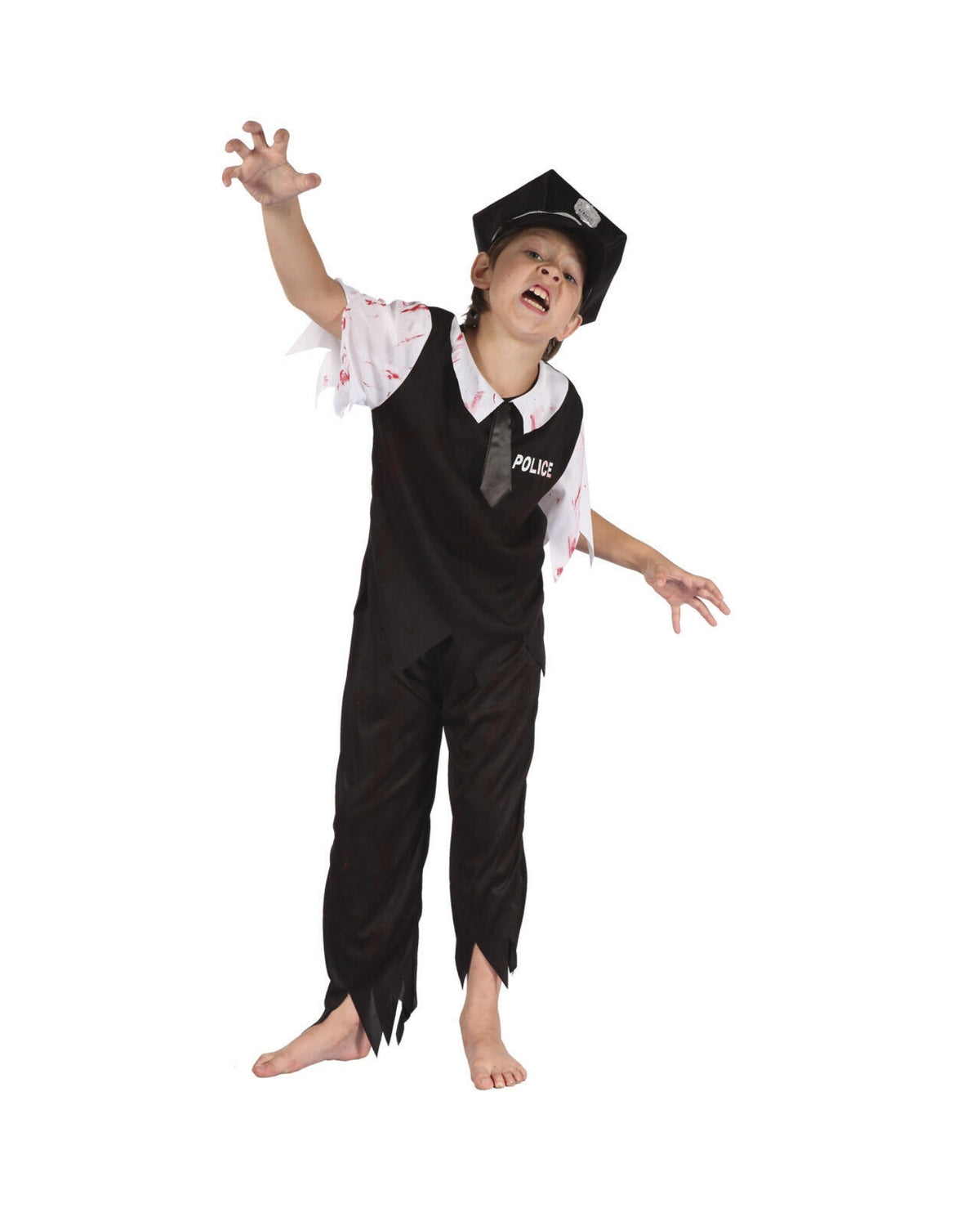 Zombie police costume 10/12 years