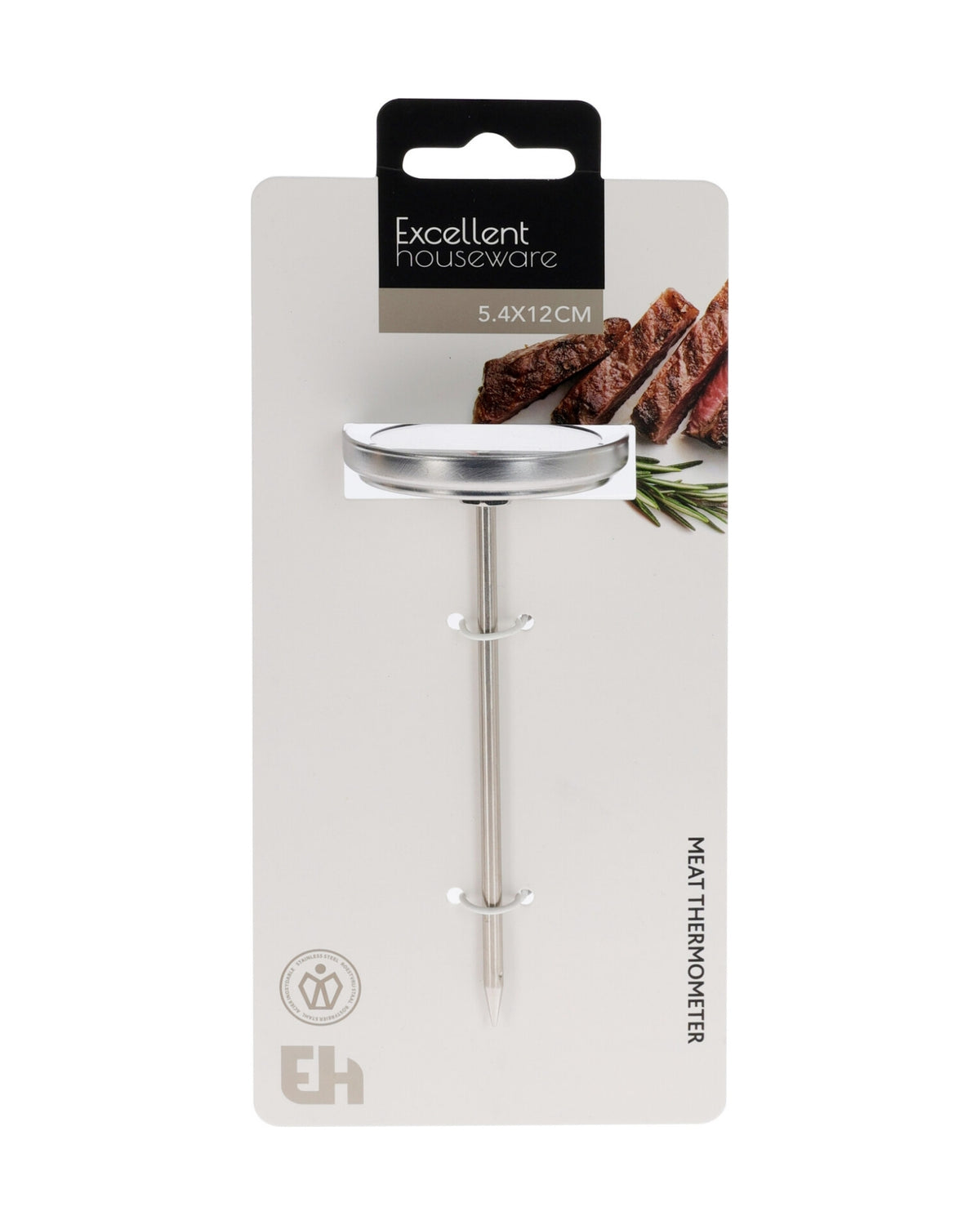 Steel roasting thermometer